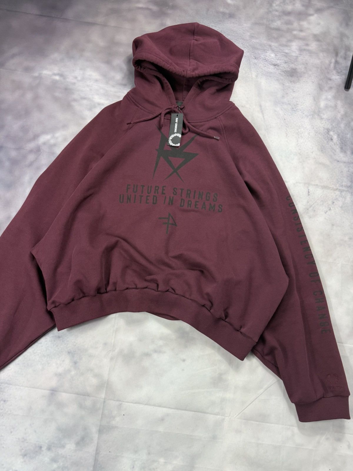 Raf Simons RAF SIMONS x Fred Perry hoodie in burgundy Size US M / EU 48-50 / 2 - 1 Thumbnail