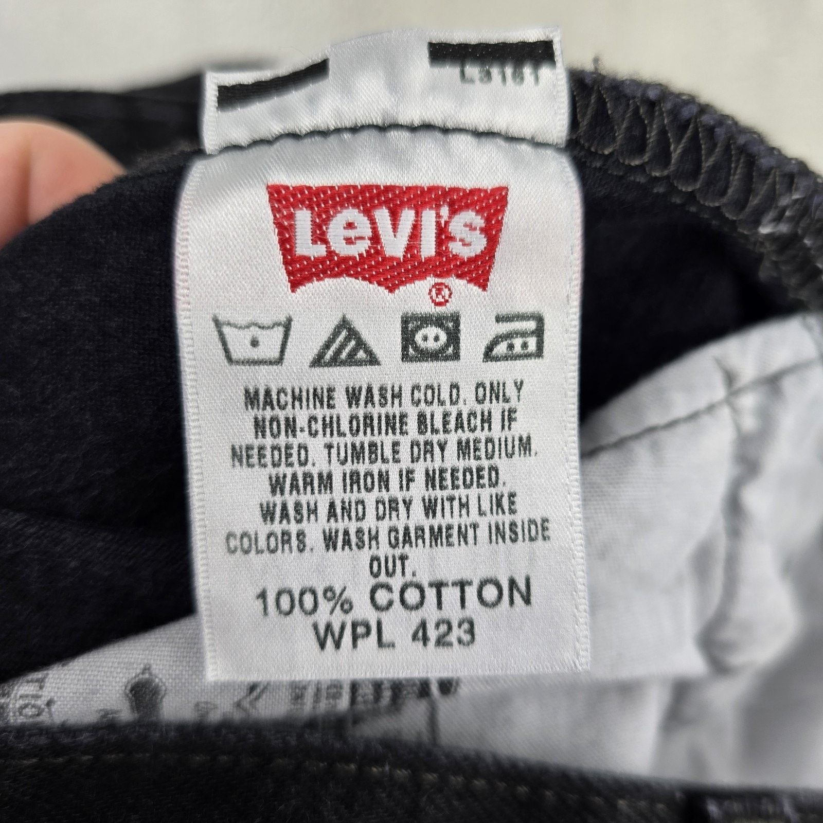 Levi's Levis 501 Jeans 31x30 (Fits 30x29) Black Straight Leg Y2K Size US 30 / EU 46 - 5 Thumbnail