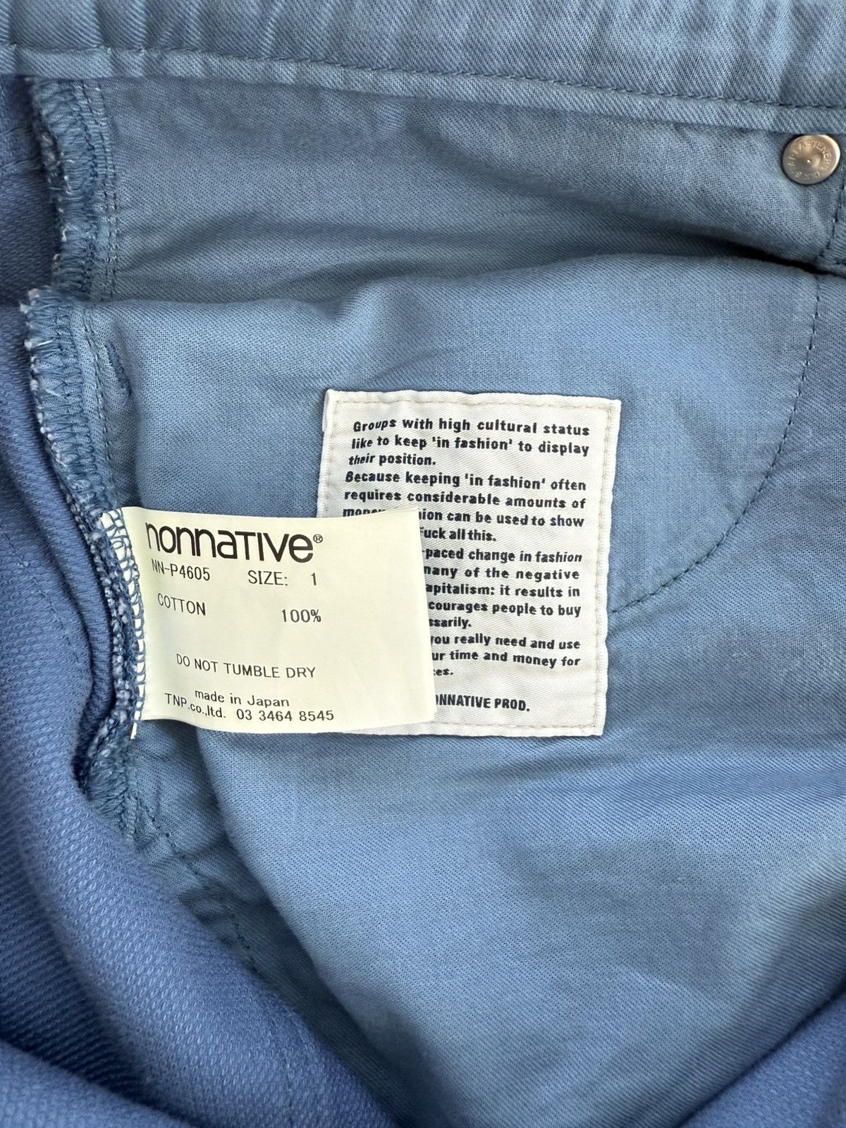 Nonnative NONNATIVE DWELLER 5P JEANS 01 COTTON PIQUE in SAX Size US 30 / EU 46 - 4 Thumbnail