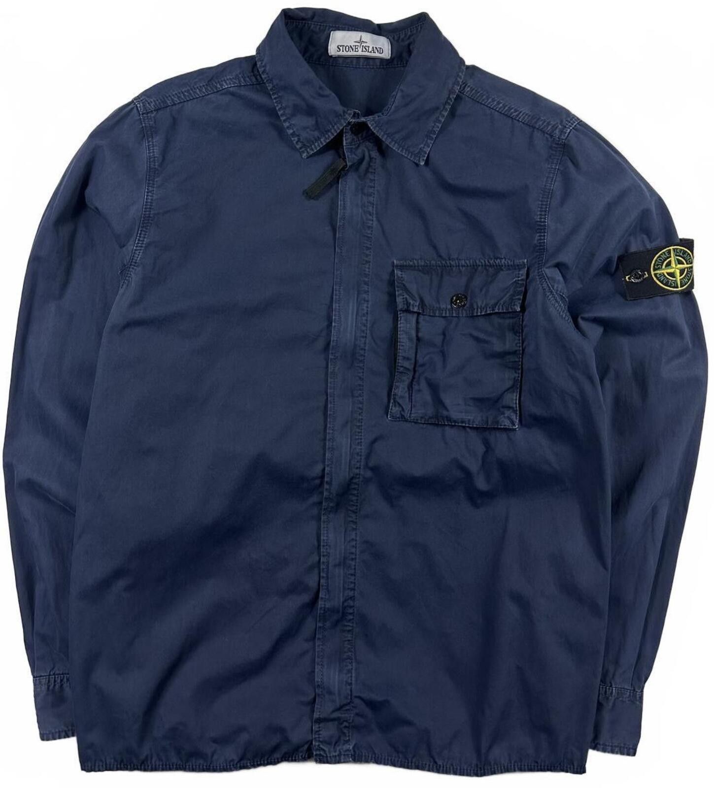 Stone Island Stone Island Zip Up Overshirt Blue Medium Size US M / EU 48-50 / 2 - 1 Thumbnail