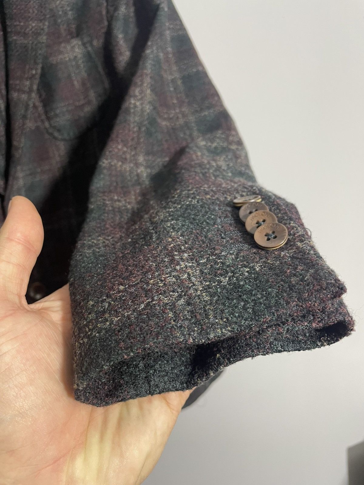 Paoloni Paoloni Knit Wool Men’s blazer Size 46R - 5 Thumbnail