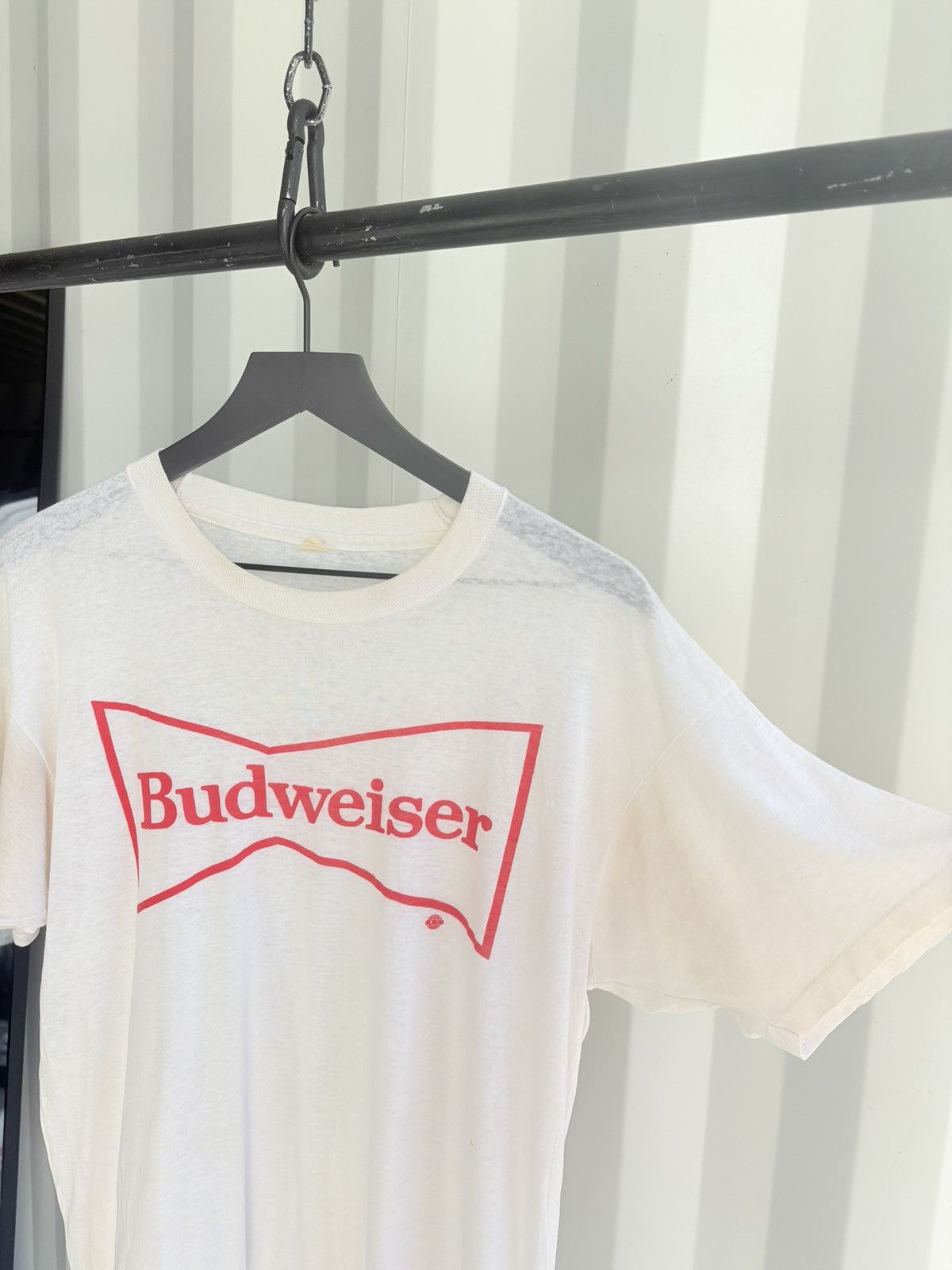 Vintage Vintage Budweiser Shirt Faded Distressed Paper thin Size US XL / EU 56 / 4 - 2 Thumbnail