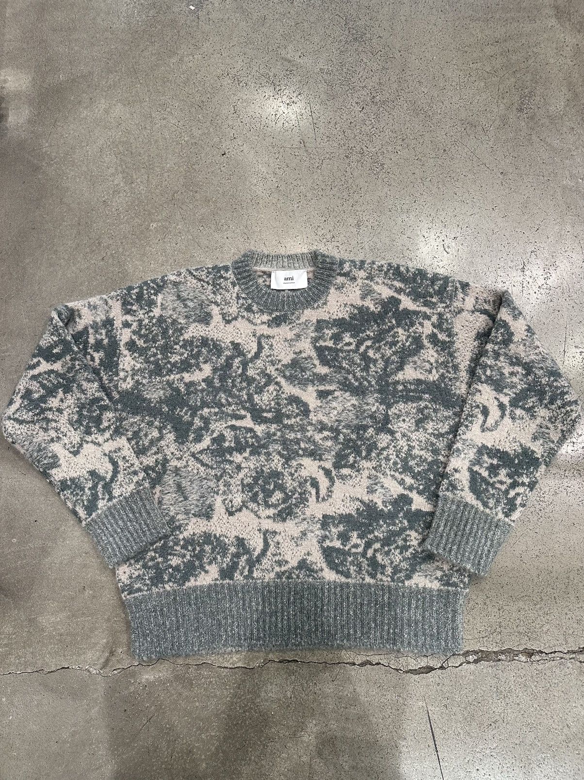 AMI AMI - Jaquard Crewneck Sweater Size US M / EU 48-50 / 2 - 1 Thumbnail