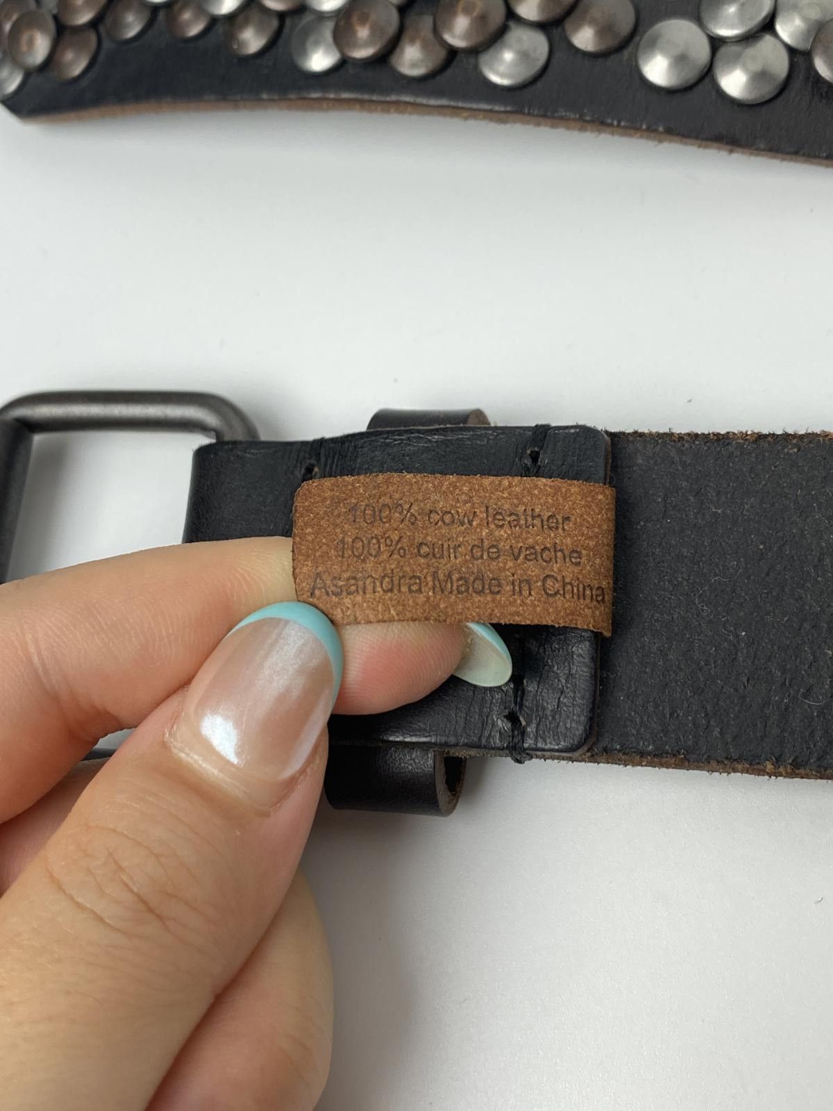 Freeman T. Porter Freeman T Porter Vtg Style Studded Genuine Leather Belt OS Size ONE SIZE - 8 Thumbnail