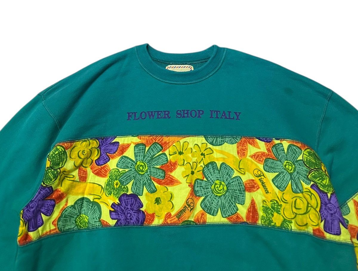 Fiorucci Vintage 90s Fiorucci flower shop Italy sweatshirt Size US M / EU 48-50 / 2 - 2 Thumbnail