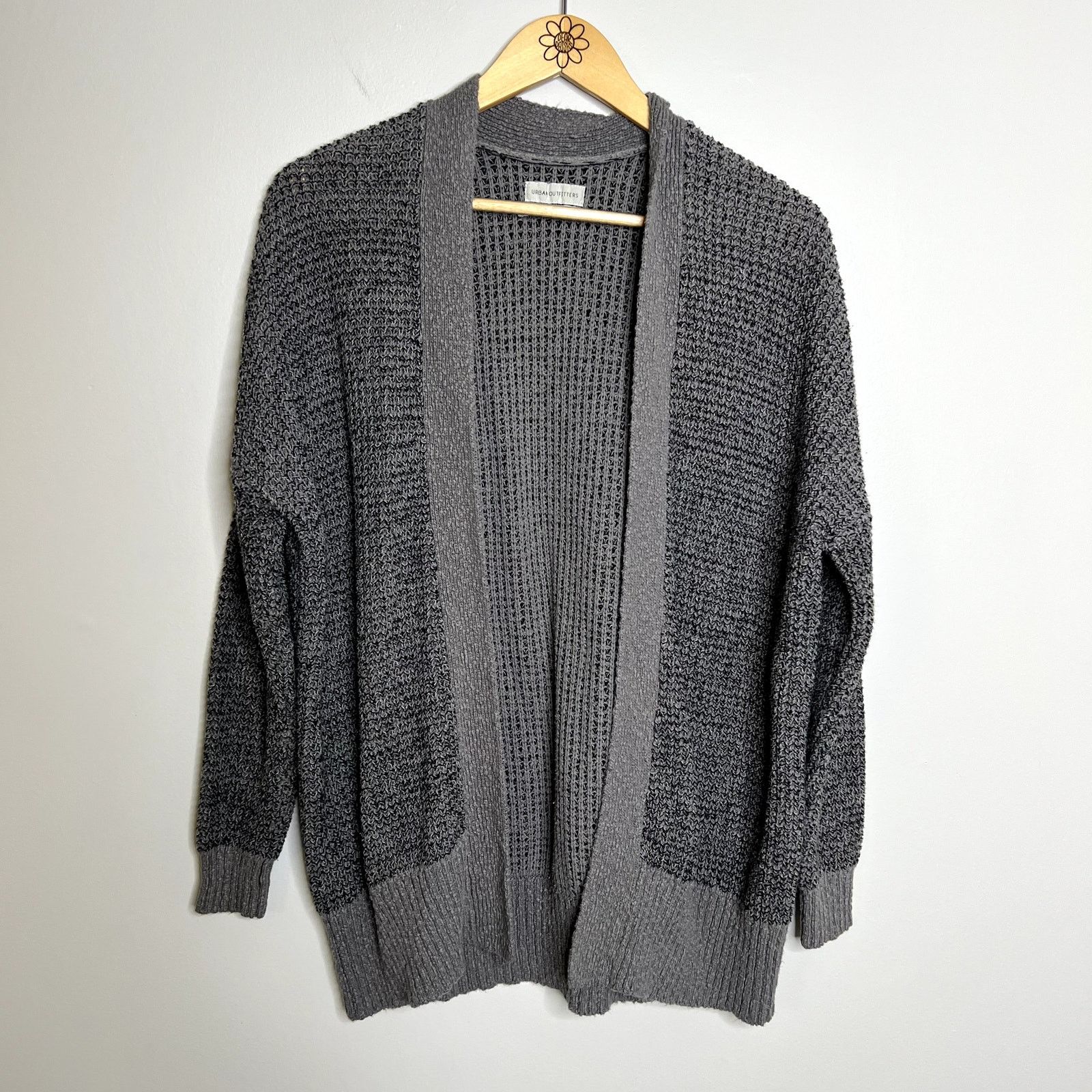Urban Outfitters Urban Outfitters Gray Knit Oversized Open Cardigan Sweater Size XS / US 0-2 / IT 36-38 - 4 Thumbnail