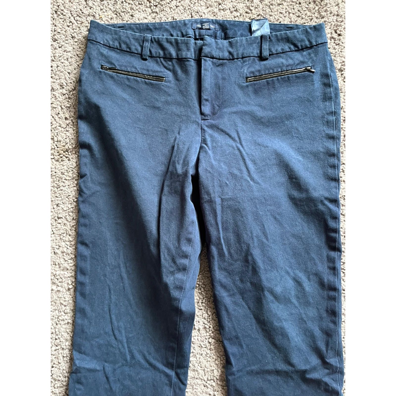 Tommy Hilfiger VINTAGE Tommy Hilfiger Shirt Women Size 10 Navy Blue Madison Stretch Slim Leg Crop Ankle Pant Casual Size 32" / US 10 / IT 46 - 4 Thumbnail