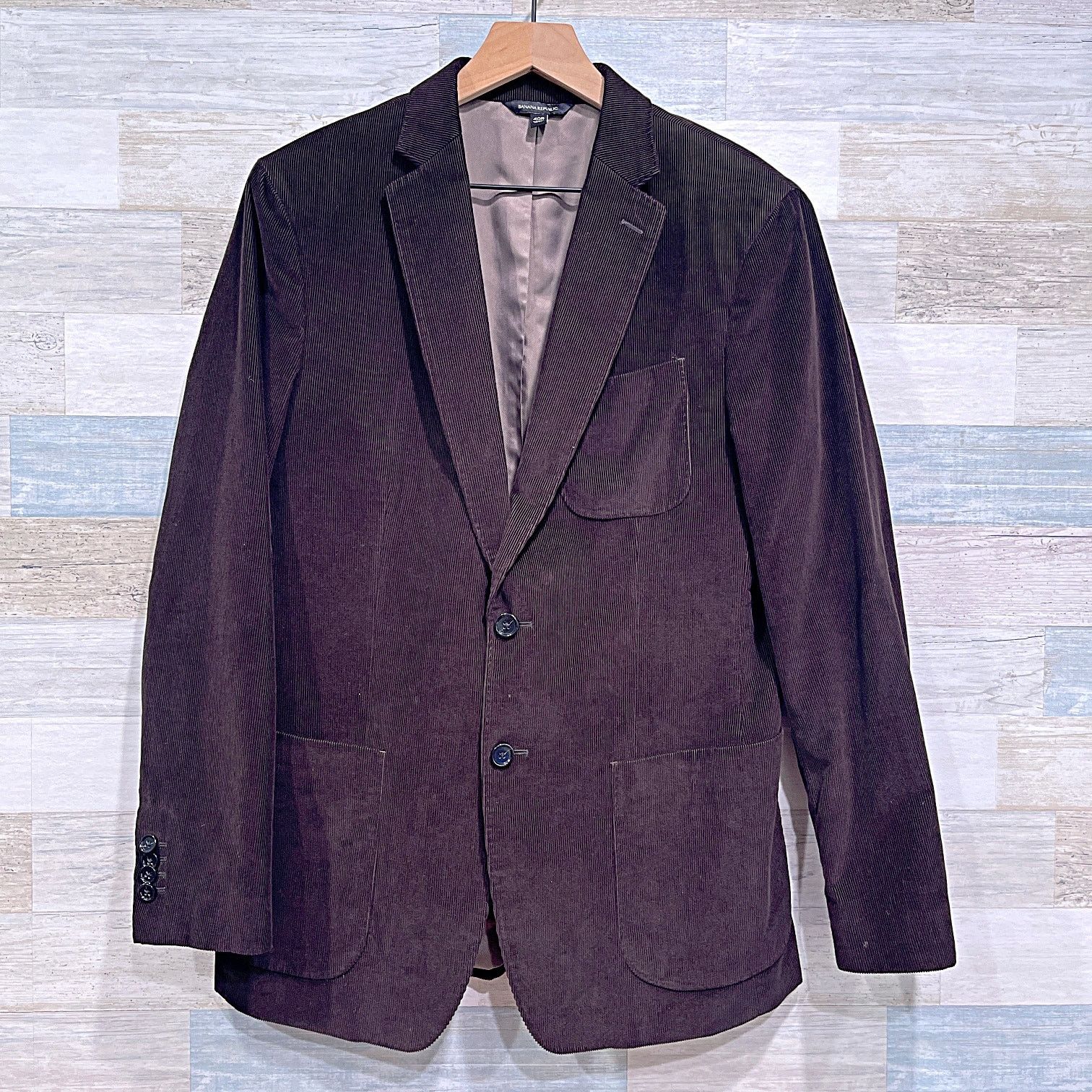 Banana Republic Banana Republic Slim Corduroy Sport Coat Brown Pontoglio 40R Size 40R - 1 Thumbnail