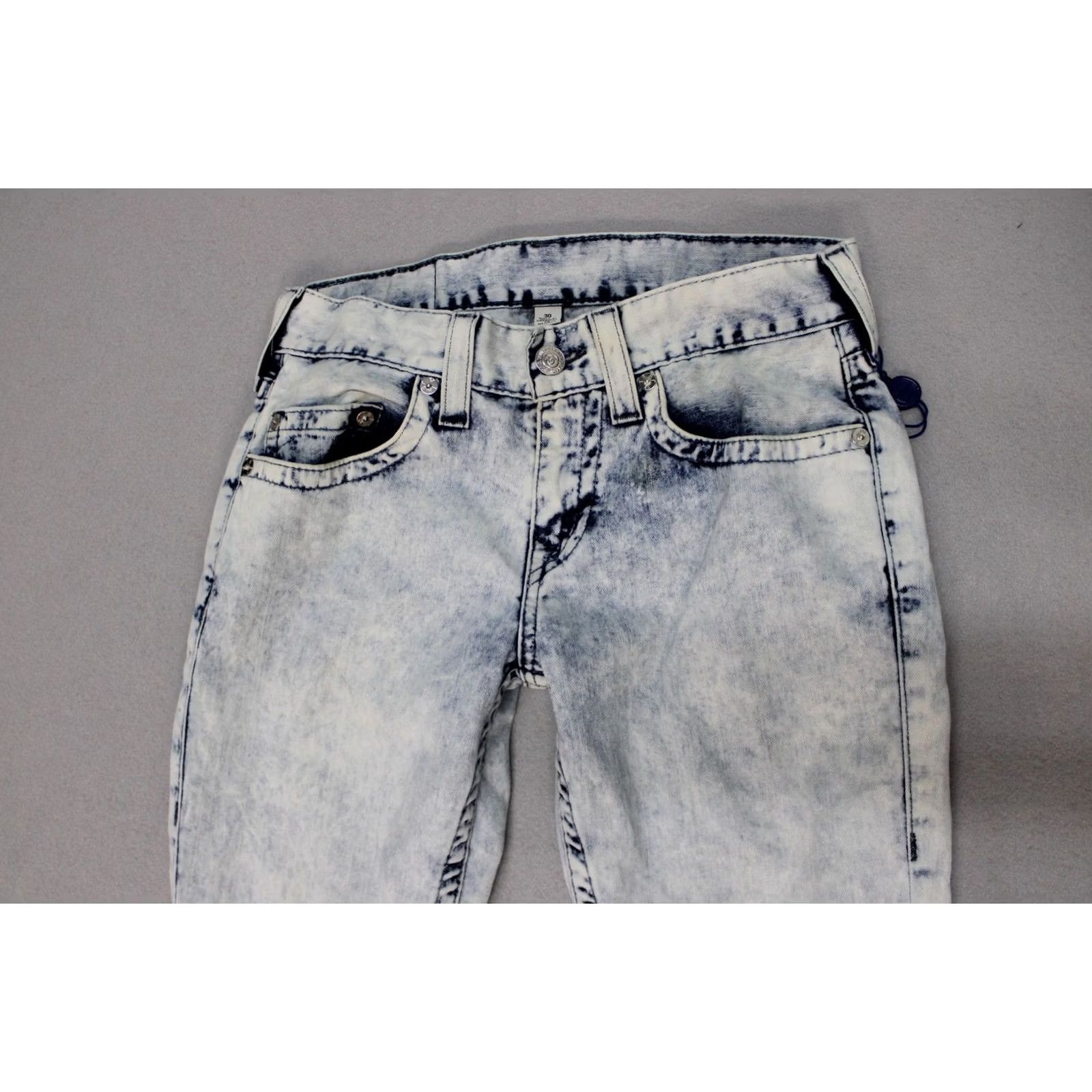 True Religion True Religion Jeans Mens 30 Skinny Light Wash Distressed Denim Pants Size US 30 / EU 46 - 2 Thumbnail