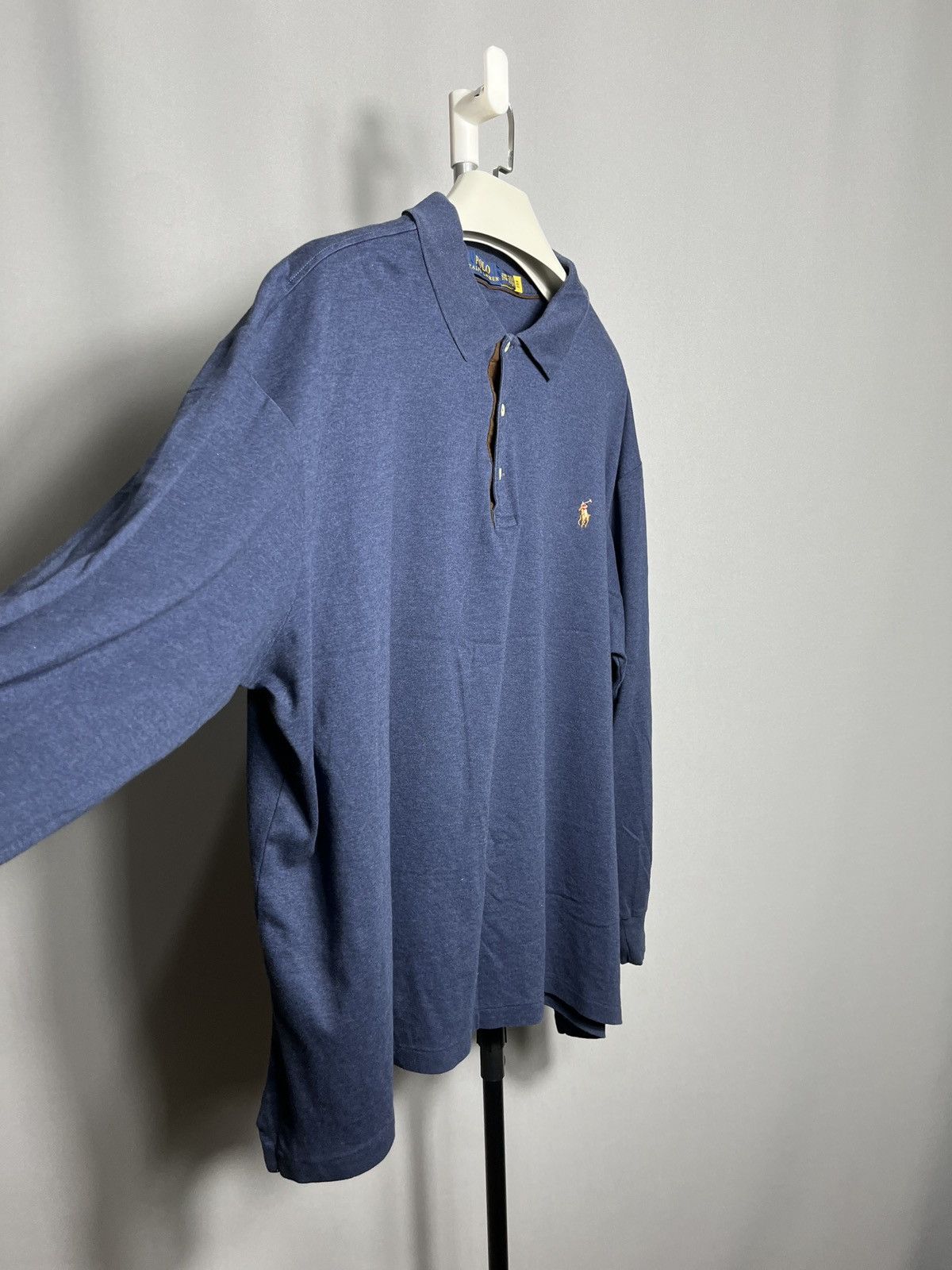 Polo Ralph Lauren × RRL Ralph Lauren Polo Ralph Lauren Shirt Mens Classic Fit Blue Long Sleeve Size US XXL / EU 58 / 5 - 3 Thumbnail