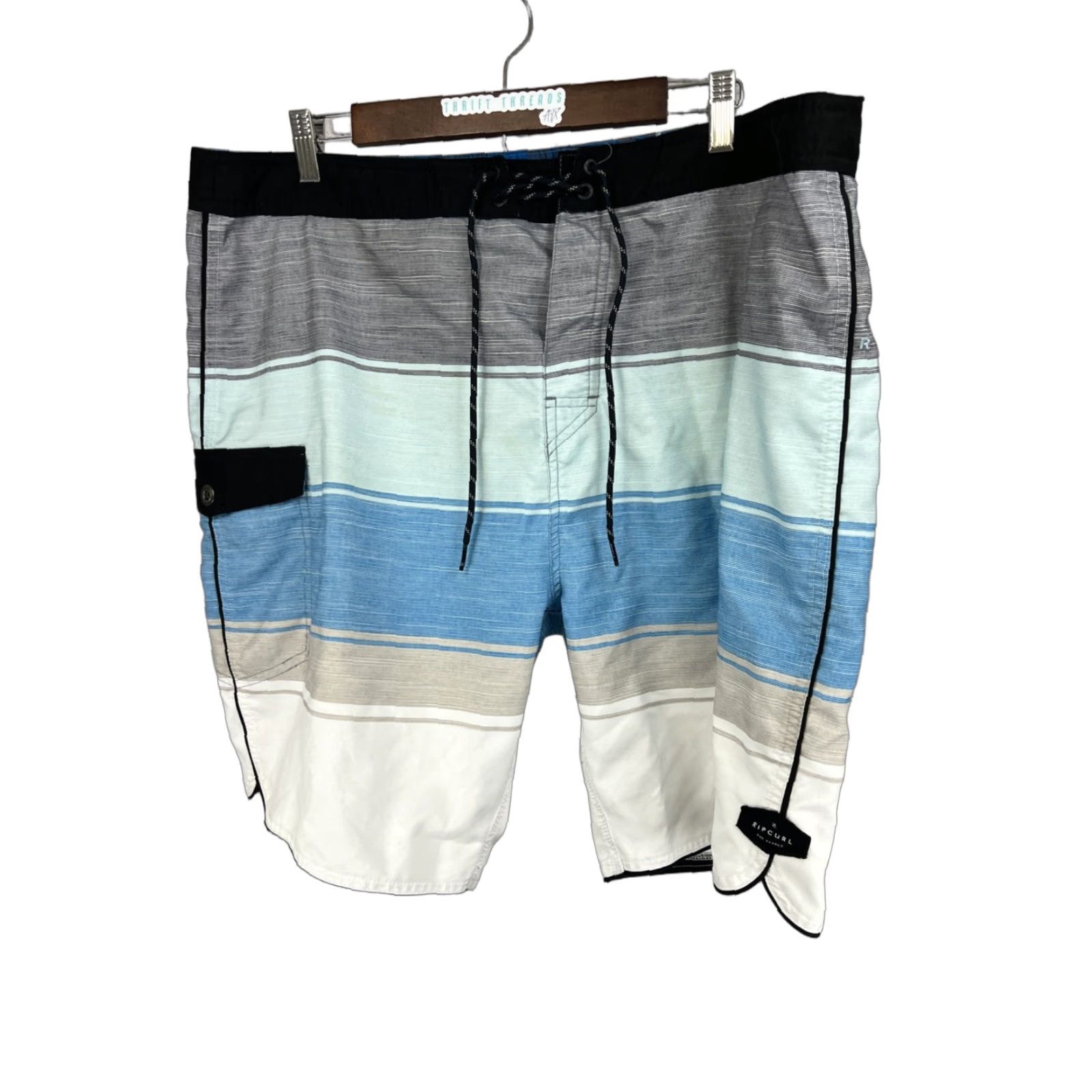 Rip Curl Rip Curl Board Swim Shorts Men’s 40 Blue Gray Live The Search Pocket Strap Logo Size US 40 / EU 56 - 1 Thumbnail