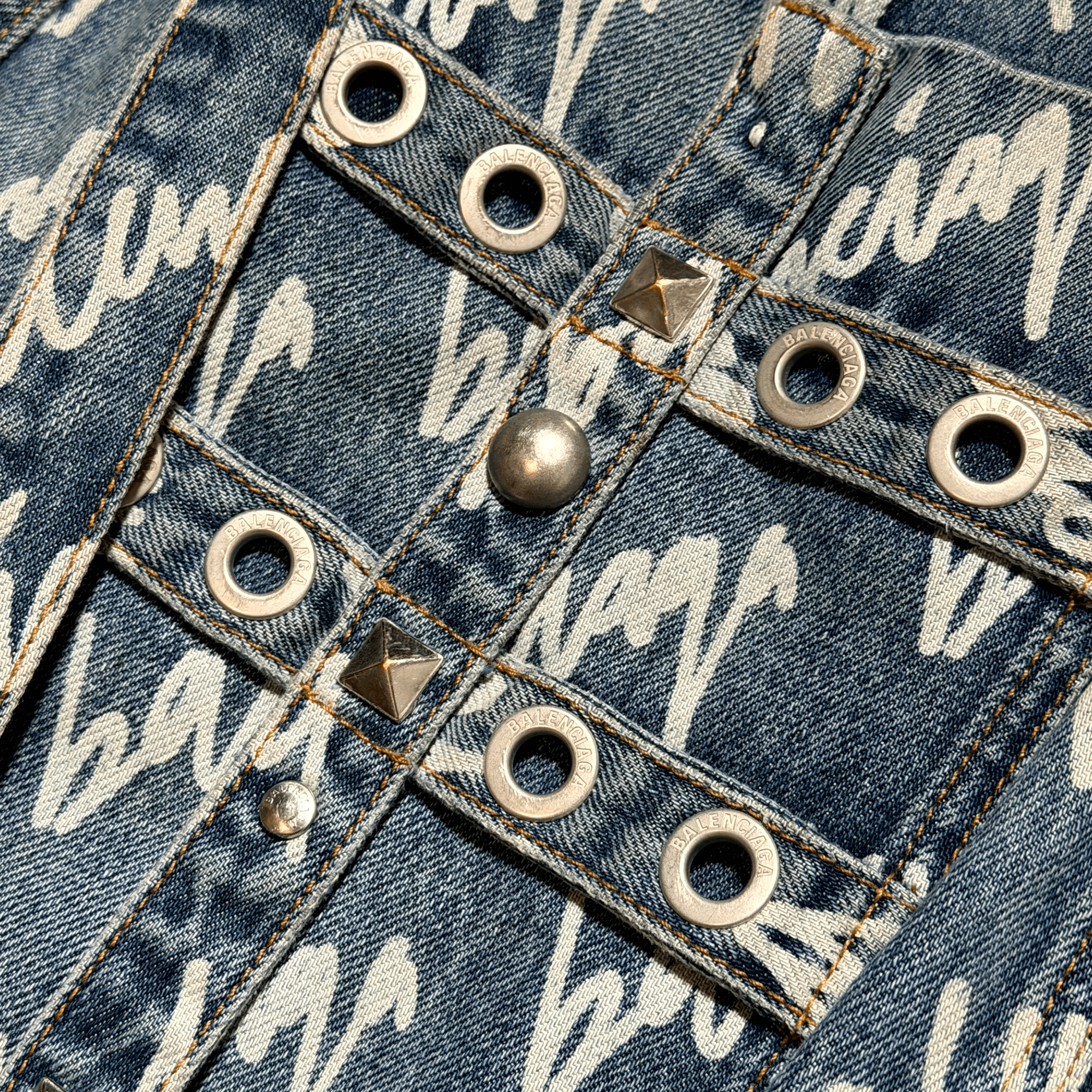 Balenciaga SS21 Balenciaga Script Raver Denim Size US 34 / EU 50 - 4 Thumbnail