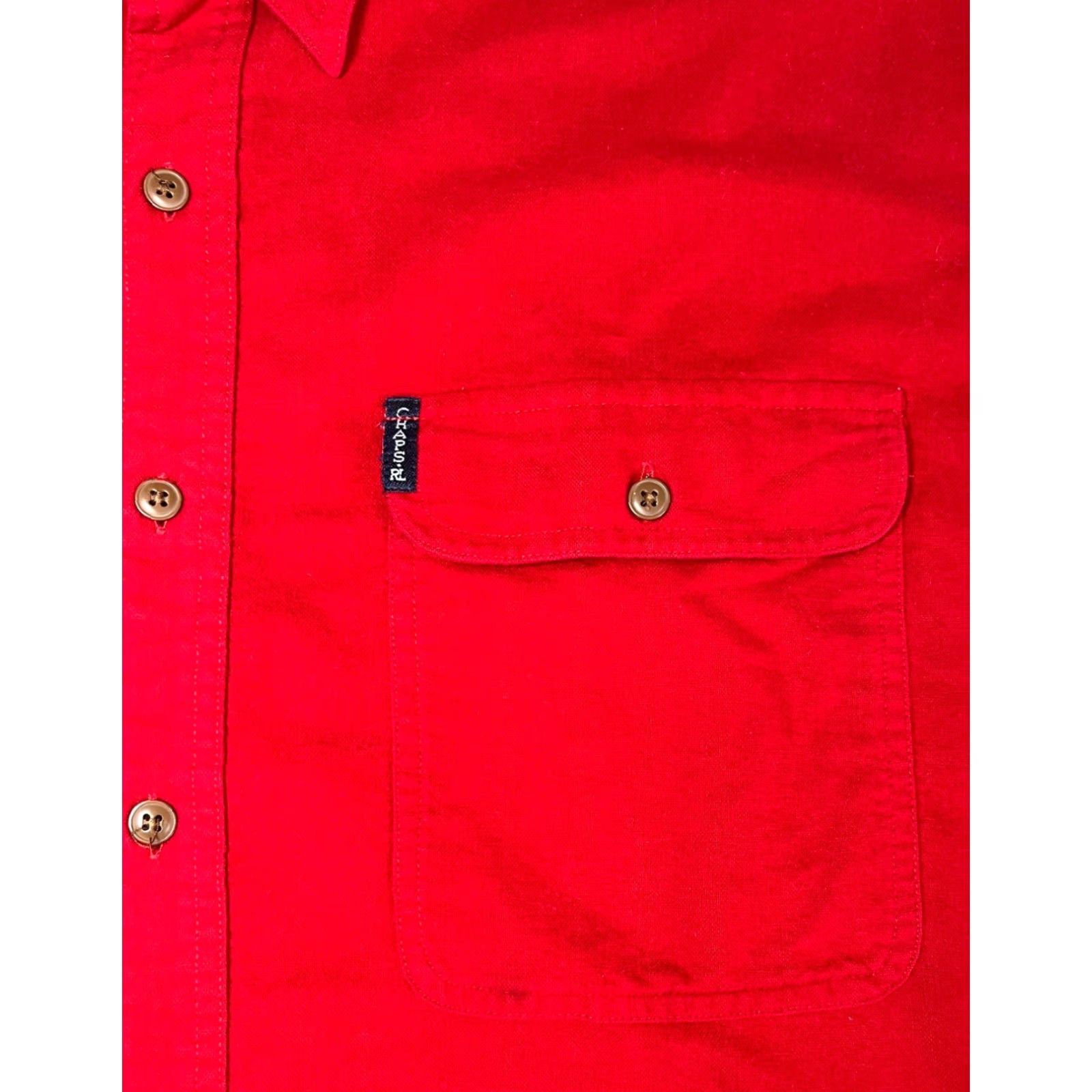 Ralph Lauren VINTAGE Chaps Ralph Lauren Button-Up Shirt Mens XL Red 90s Vintage Americana Classic 2 Pockets Size US XL / EU 56 / 4 - 7 Thumbnail