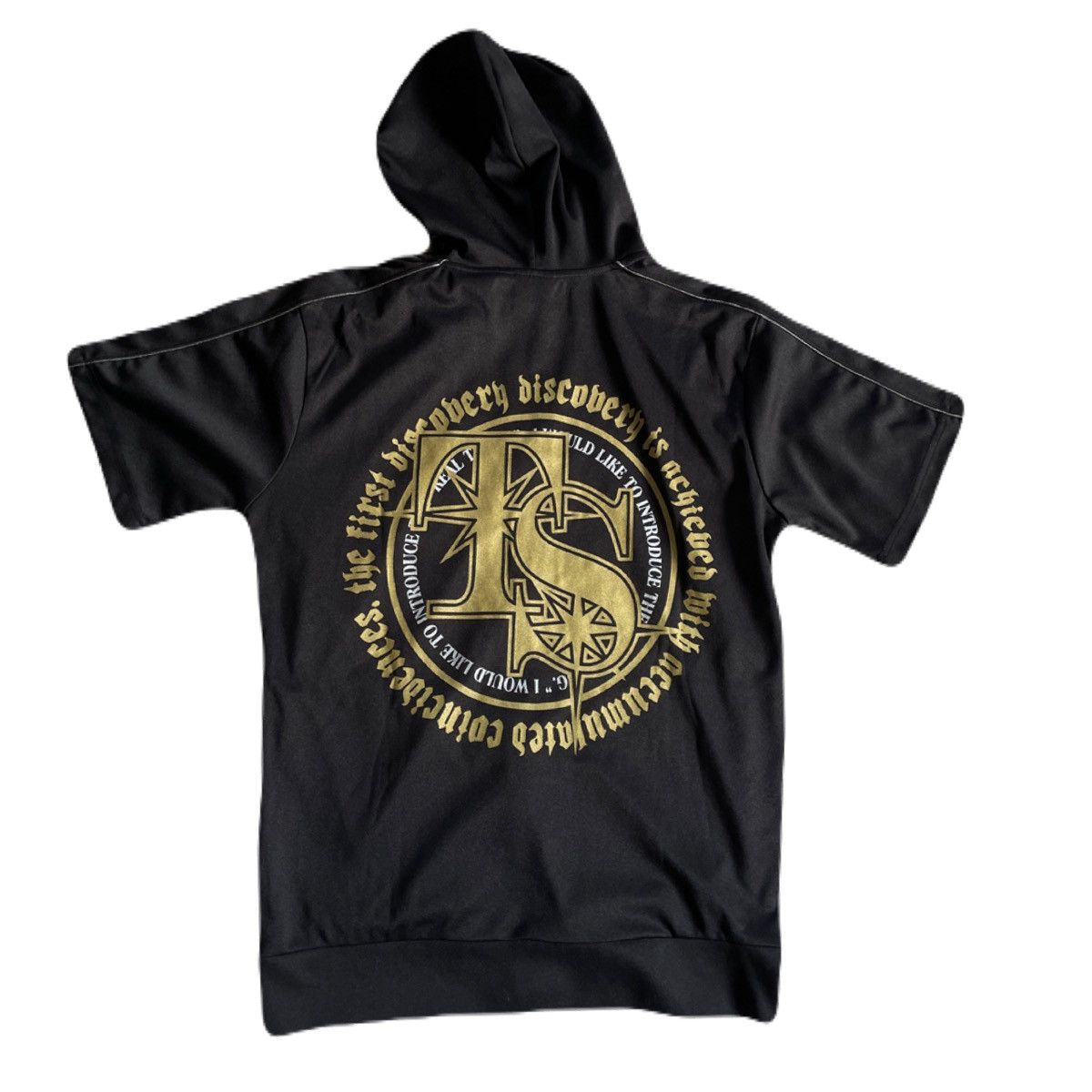 If Six Was Nine 2000s Japanese archive Vkei Gothic Poem Short Sleeve Hoodie Size US M / EU 48-50 / 2 - 4 Thumbnail