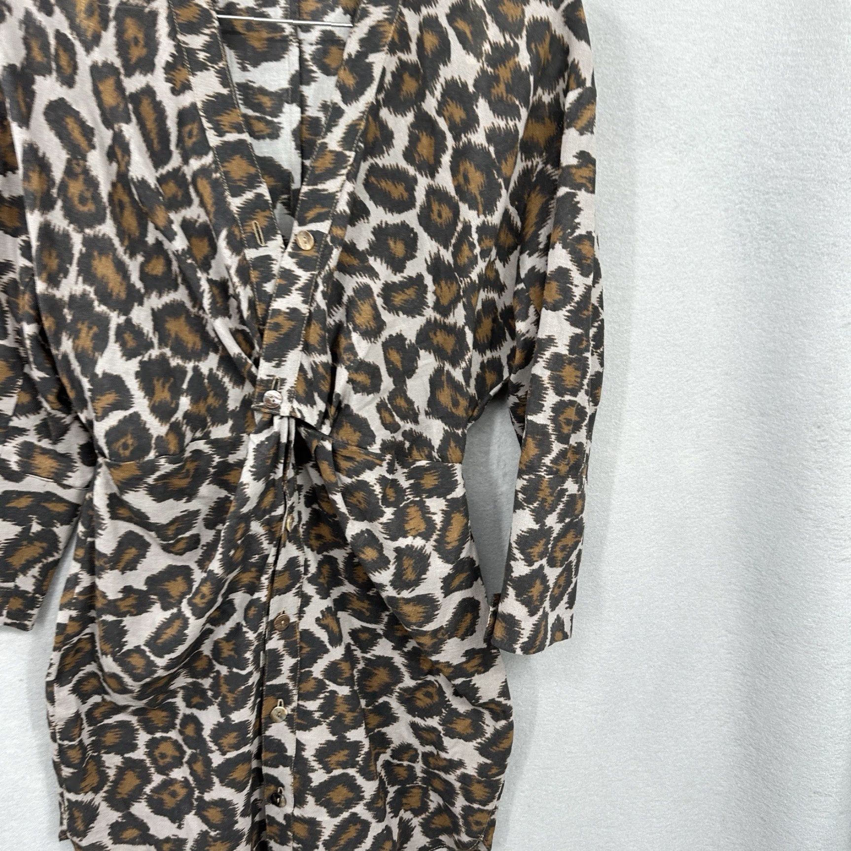 Nanushka Nanushka Johanna Dress Womens Small Leopard Mini Twist Capsule Quiet Luxury Size S / US 4 / IT 40 - 4 Thumbnail