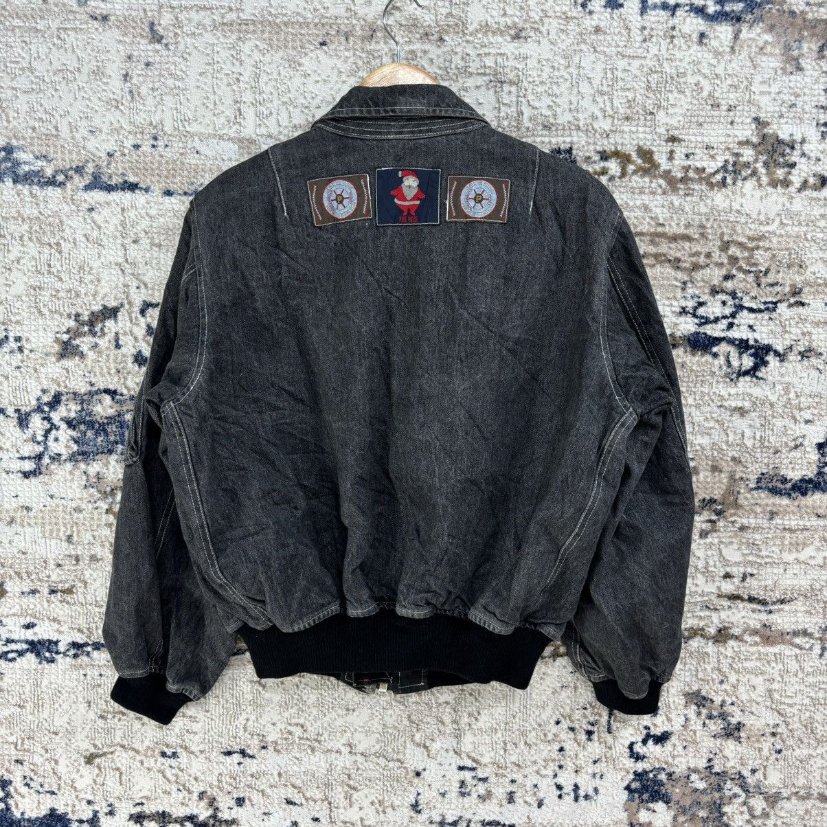 Pink House × Vintage Vintage Pink House Denim Bomber Jacket Size US S / EU 44-46 / 1 - 11 Thumbnail