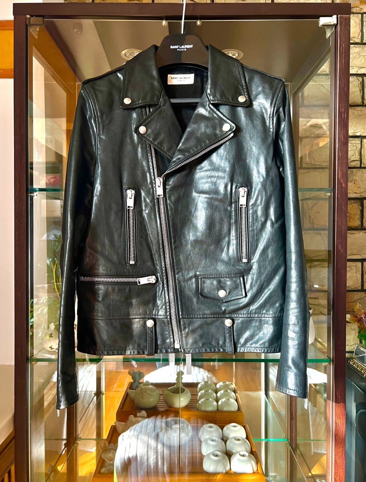 Yves Saint Laurent SAINT LAURENT 16SS L01 Motorcycle Leather Jacket 2502-Nexta Size US M / EU 48-50 / 2 - 1 Thumbnail