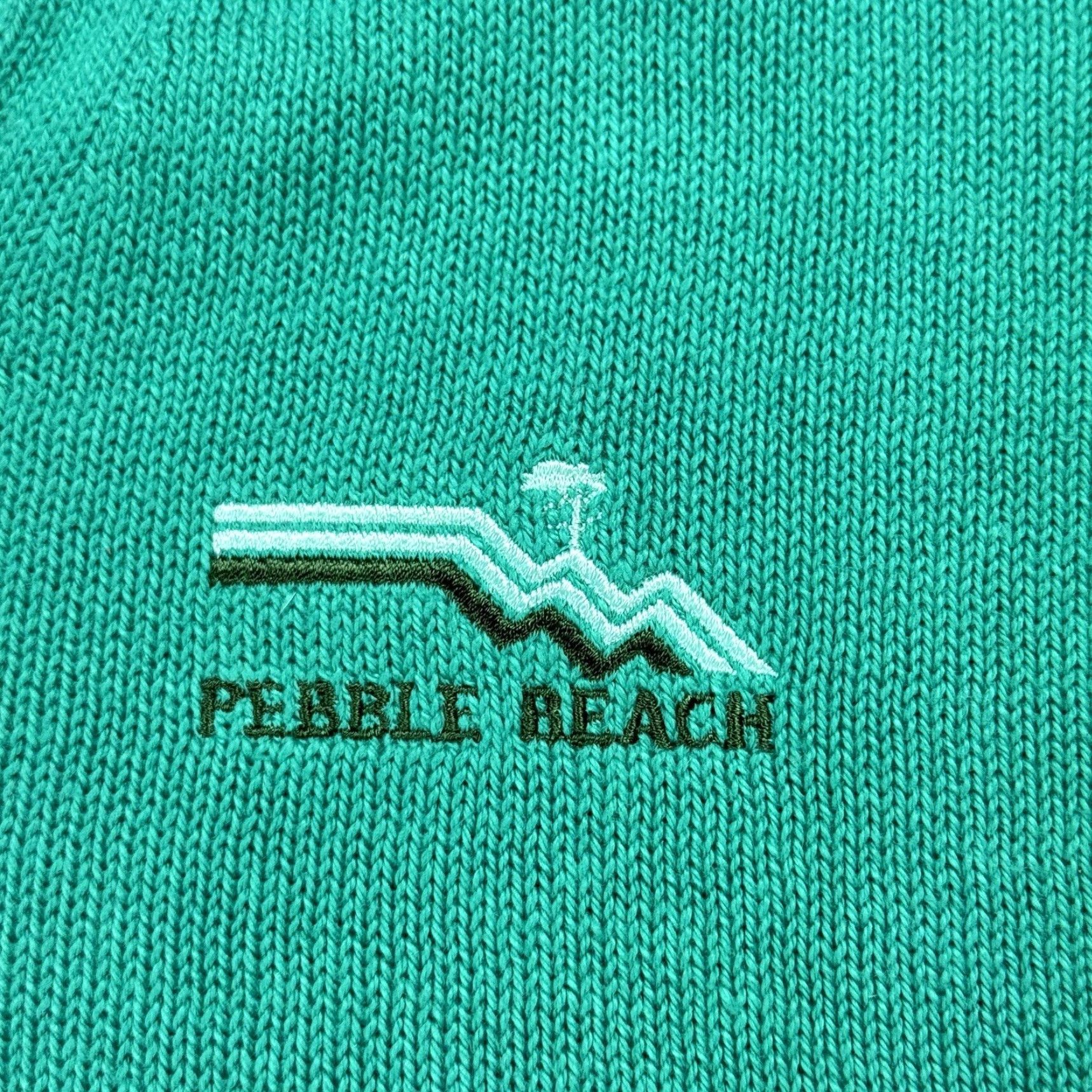 Vintage VINTAGE Pebble Beach Golf Sweater V-Neck Teal XL Mens Retro 80s Solid Knit Long Sleeve Size US XL / EU 56 / 4 - 3 Thumbnail