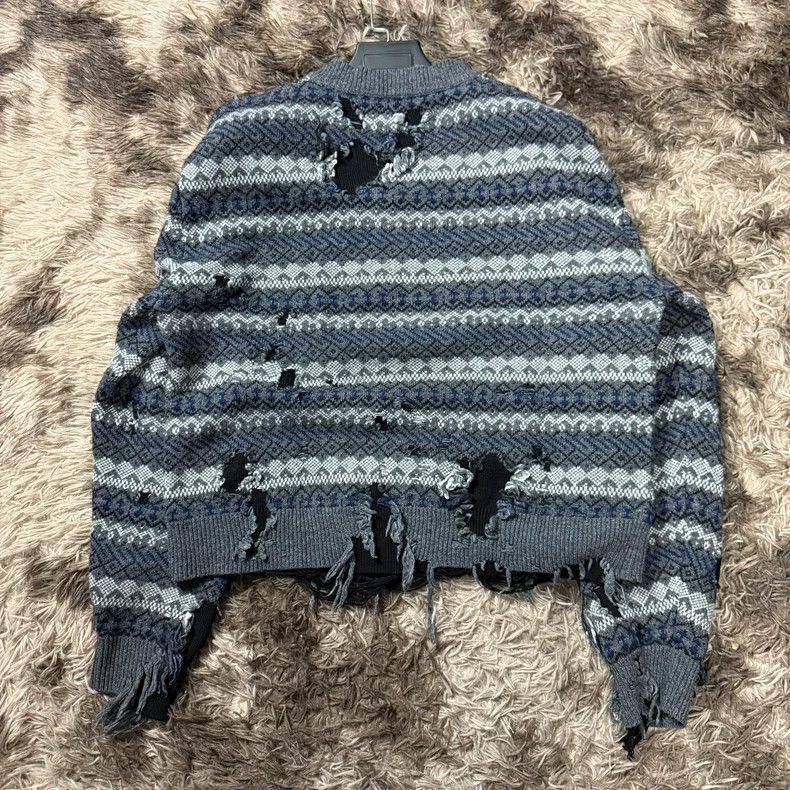 Balenciaga Balenciaga Distressed Crown Wheat Ear Sweater Size US L / EU 52-54 / 3 - 2 Thumbnail