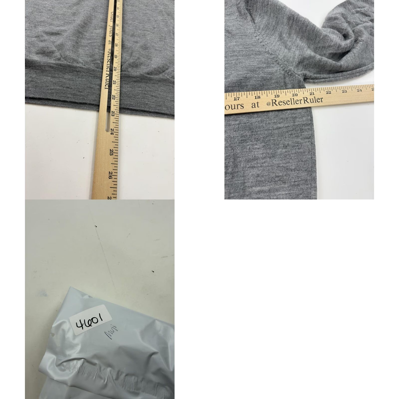Muji MUJI Sweater Mens XL Gray 100% Wool Crewneck Lightweight Knit Pullover Casual Shirt Size US XL / EU 56 / 4 - 8 Thumbnail