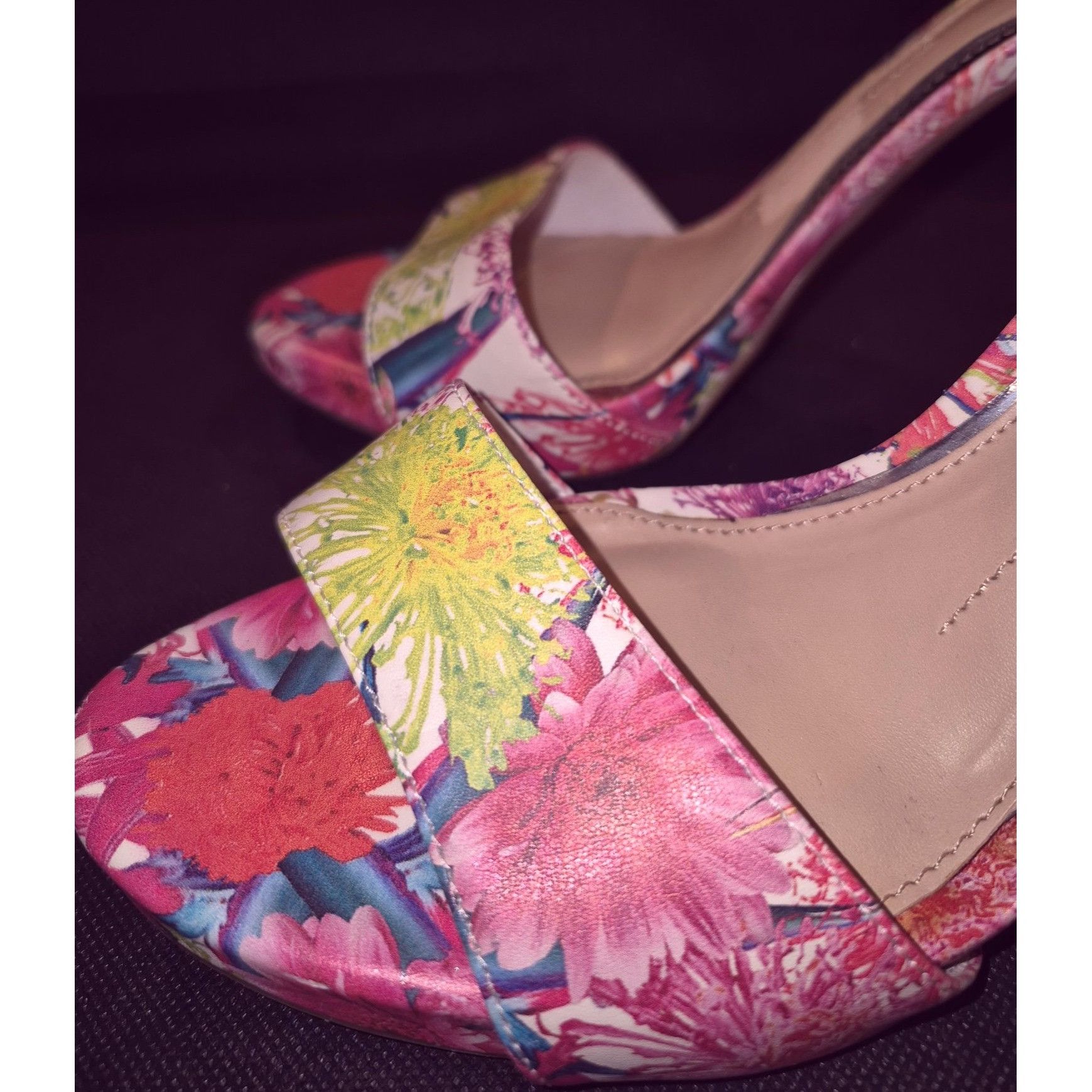Other Gianni Bini Womens Floral High Heel Sandals 8.5 Ankle Straps Size US 8.5 / IT 38.5 - 6 Thumbnail