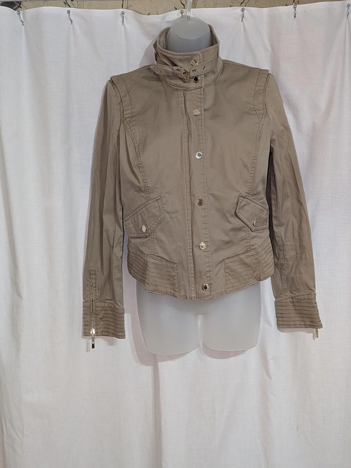 Designer White House Black Market Zip-up Motorcycle Biker Jacket Sz10 Size L / US 10 / IT 46 - 2 Thumbnail