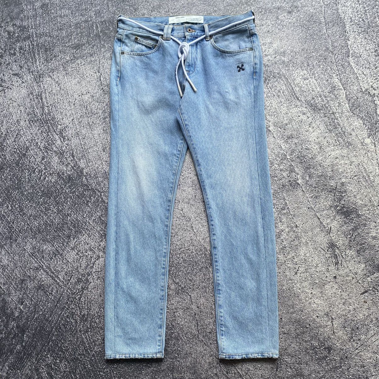 Off-White OFF-WHITE Diagonal Stripe Jeans Size US 33 - 2 Thumbnail
