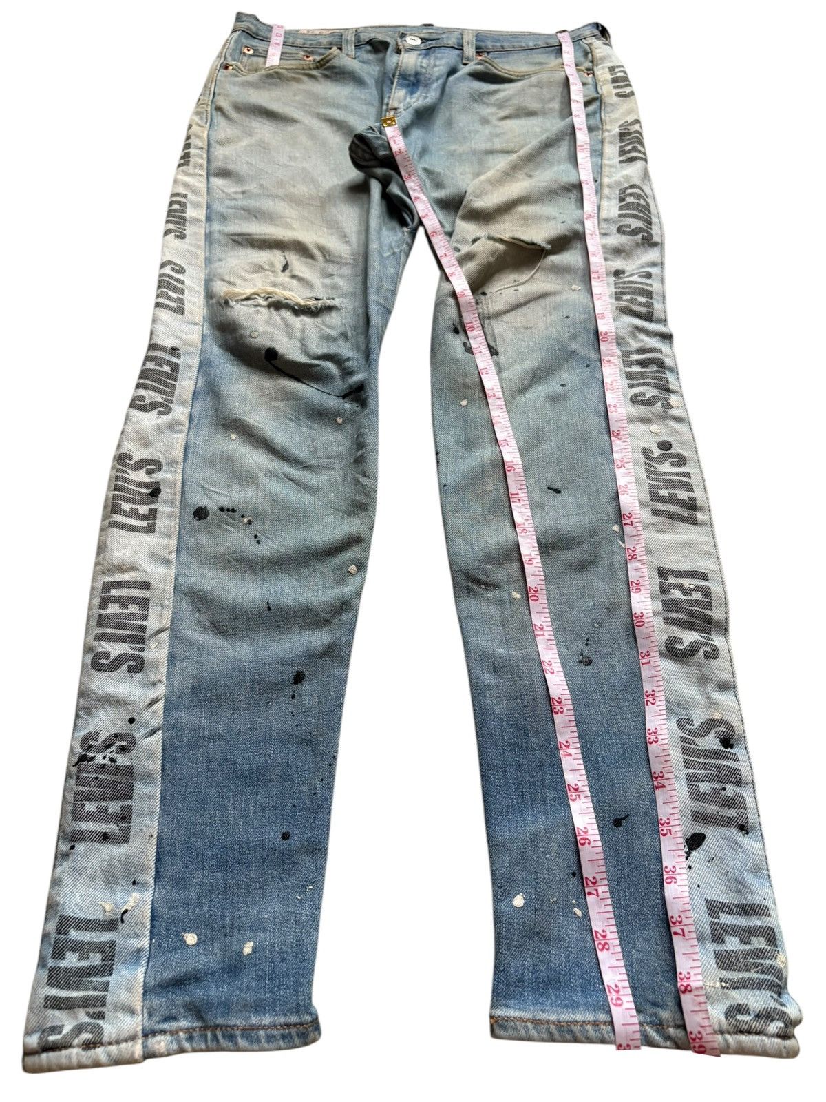 Levi's SALES🔥Y2k Levis Hi Ball Big E Painted Mud Wash Skinny Jeans Size US 32 / EU 48 - 14 Thumbnail