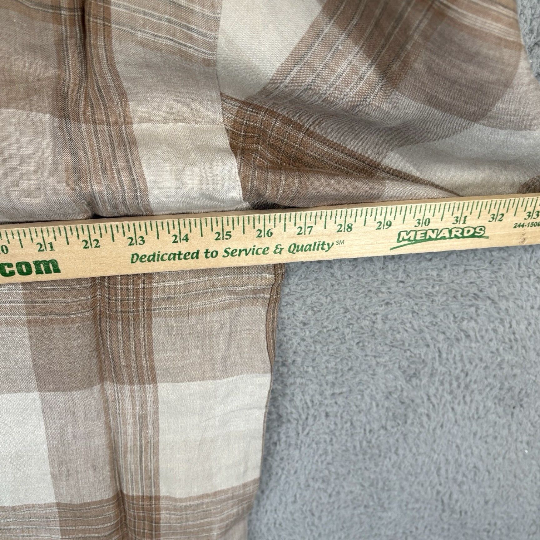 Vintage Inserch Camp Shirt Mens 2XL Beige Plaid 100% Linen Short Sleeve Button-Up Collared Beach Summer Men Regular Men’s Size US XXL / EU 58 / 5 - 6 Thumbnail