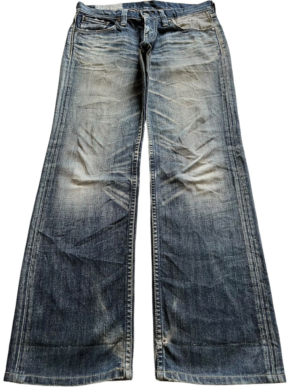 Levi's × Levi's Vintage Clothing Vintage 90s Levis Star Japan Mud Wash Distressed Loose Jeans Size 31" - 1 Thumbnail