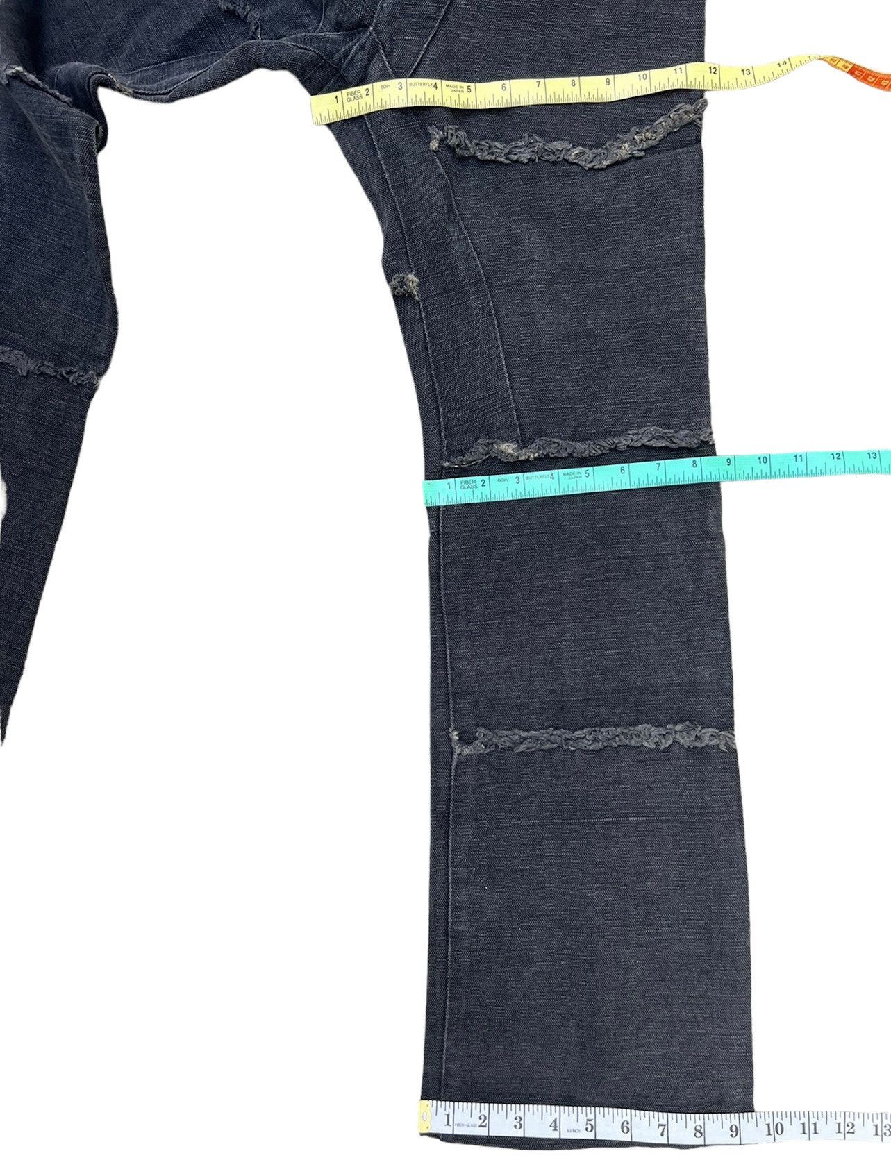 L7 Real Hip L7 REAL HIP Japan Patchwork Thick Faded Black Denim Hagi Size US 31 - 4 Thumbnail