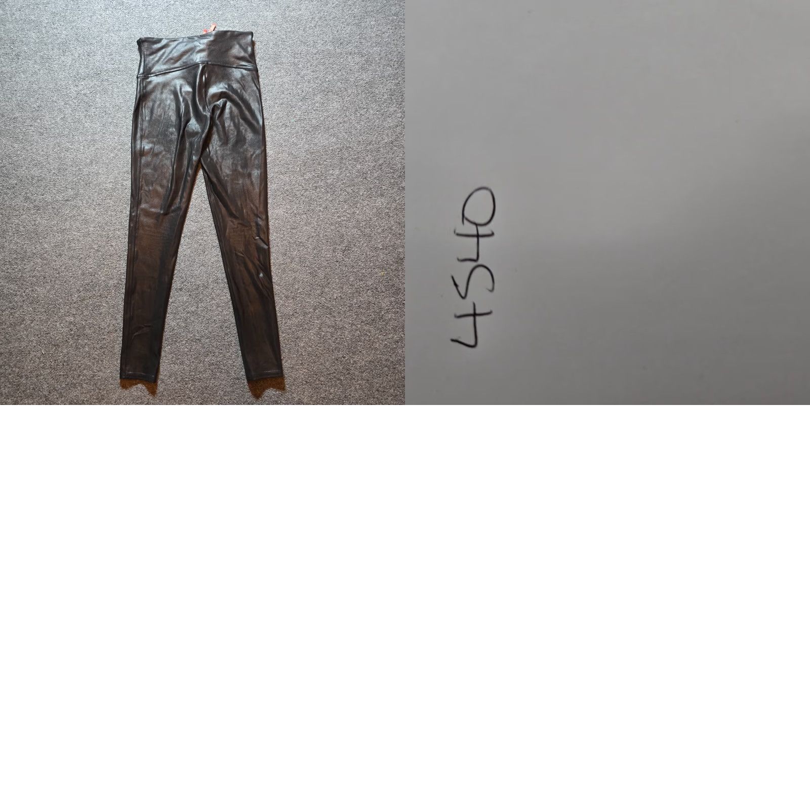 Spanx Spanx Pants Women Medium Black Faux Leather Stretch Casual Capsule Minimal Leggings Size 32" / US 10 / IT 46 - 8 Thumbnail