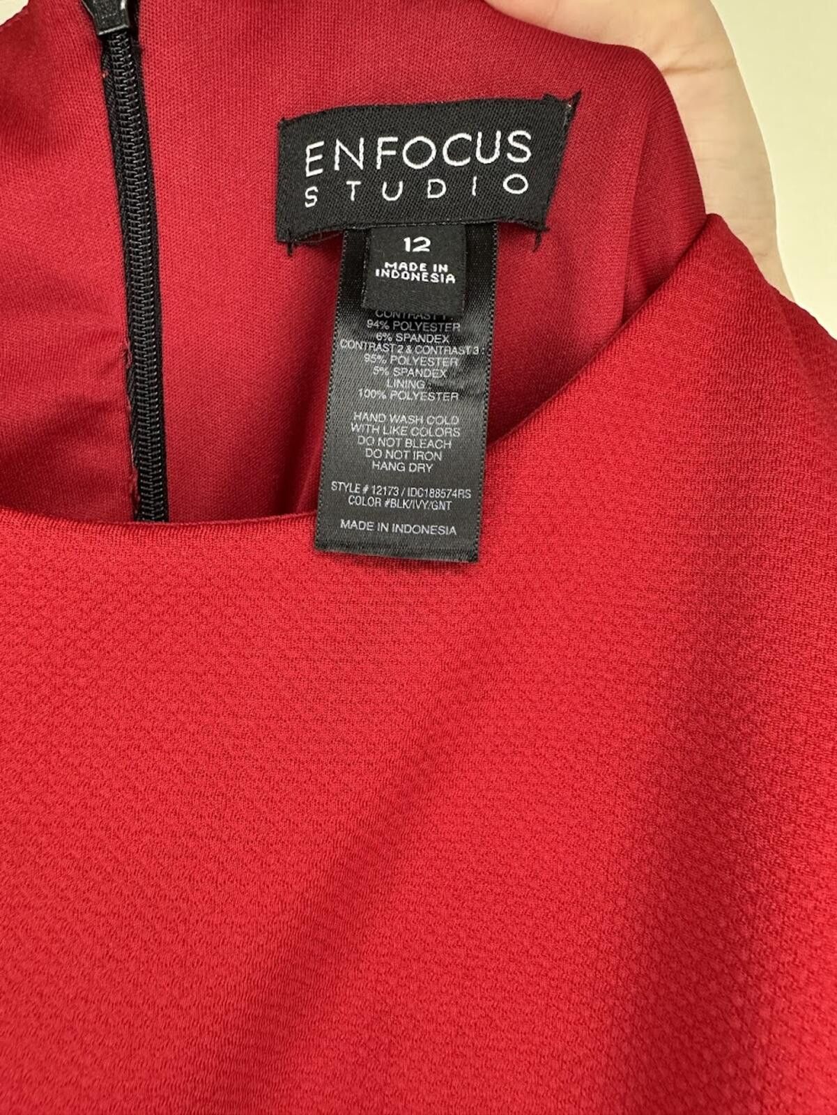Other En Focus Studio - Red & Black Contrast Dress - Sz. XL Size XL / US 12-14 / IT 48-50 - 2 Thumbnail