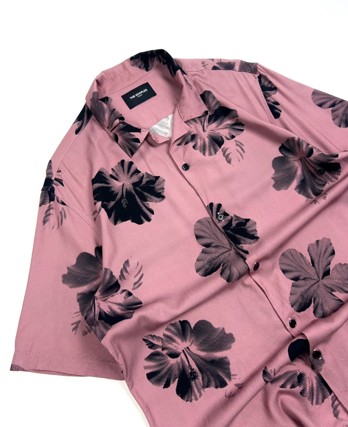 The Kooples rare The Kooples Pink Floral Hawaiian Shirt Y2k Size US S / EU 44-46 / 1 - 3 Thumbnail