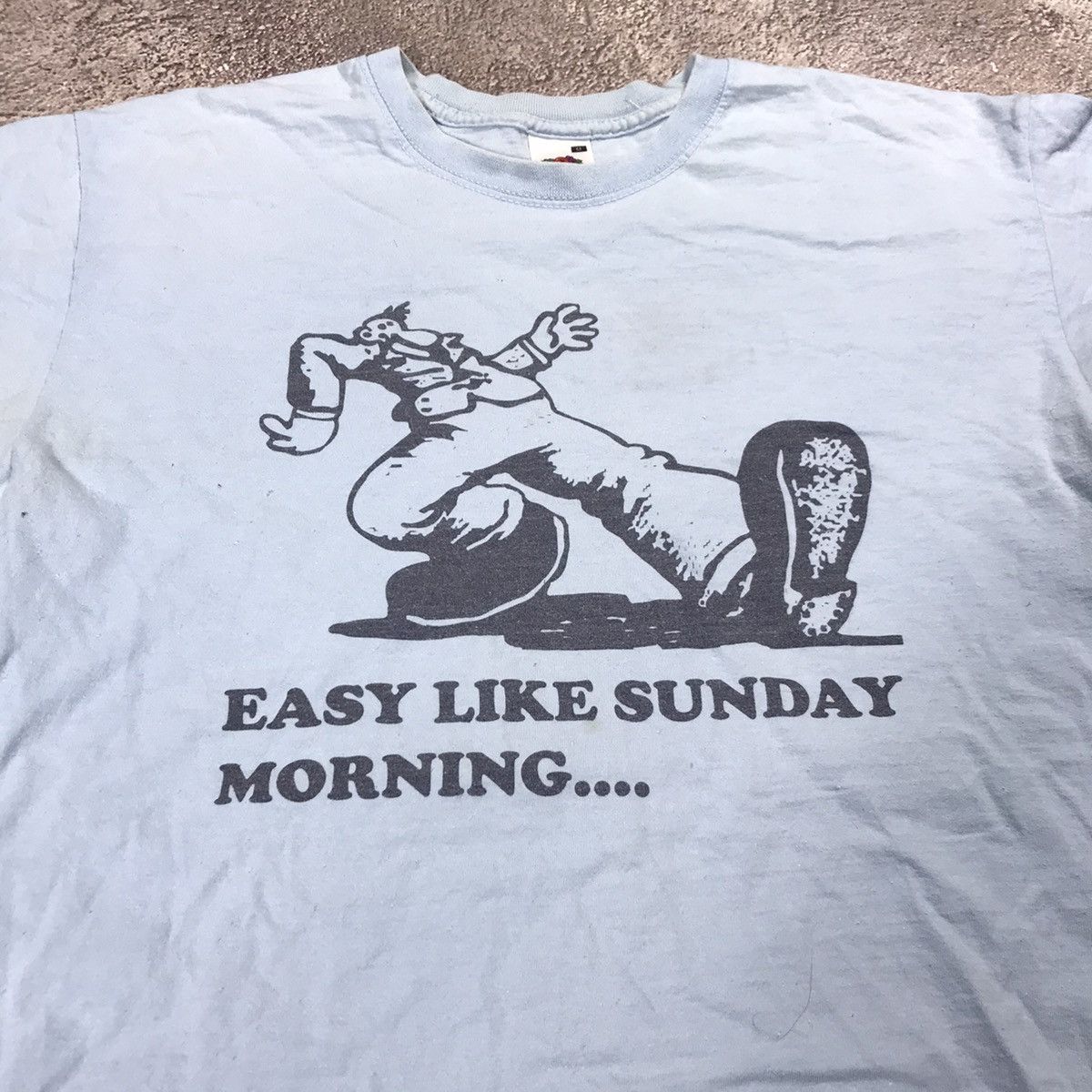 Vintage Vintage Y2K Sun Faded Graphic Tee Easy Like Sunday Morning M Size US M / EU 48-50 / 2 - 2 Thumbnail