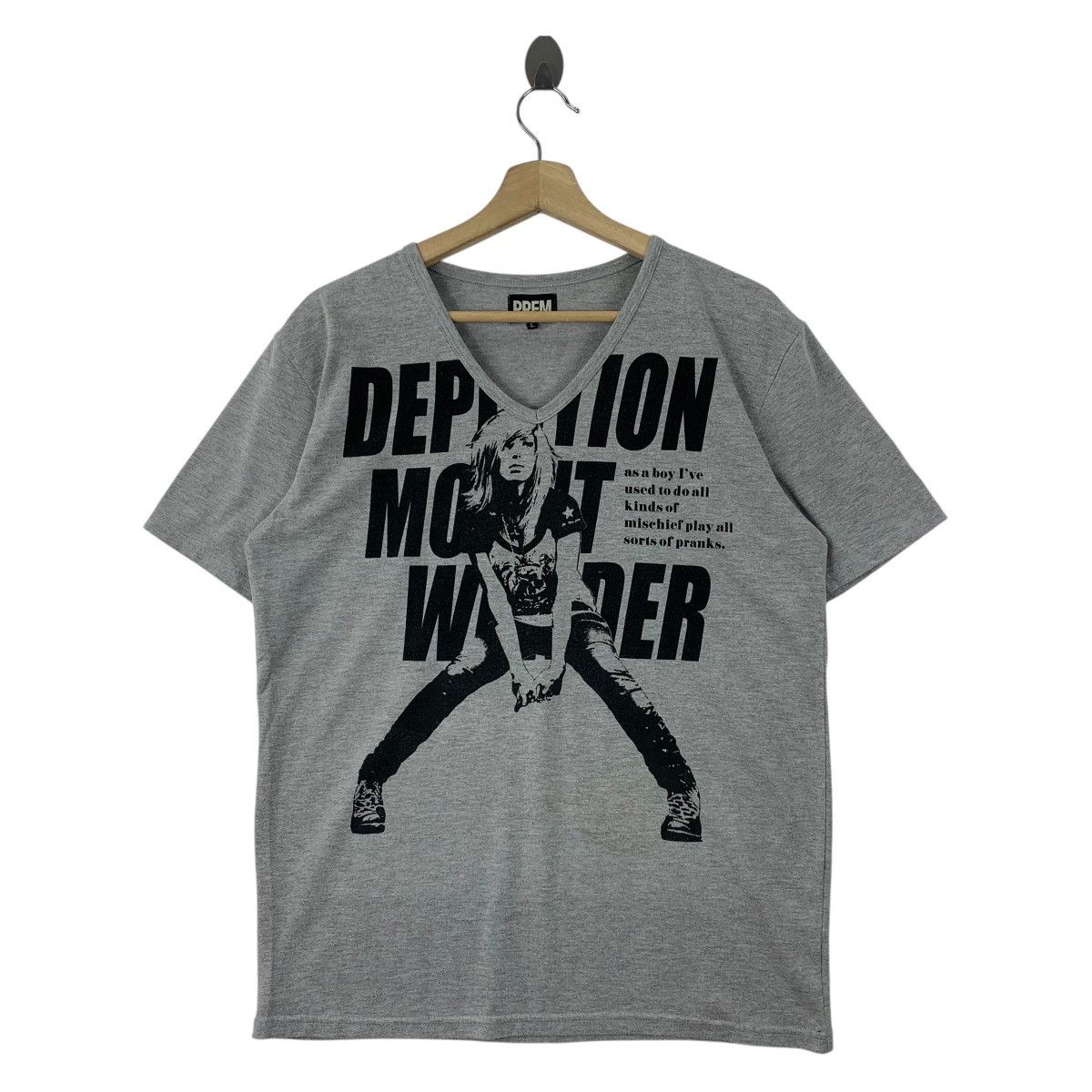 Japanese Brand PPFM V neck japanesebrand women printed tee Size L / US 10 / IT 46 - 1 Thumbnail