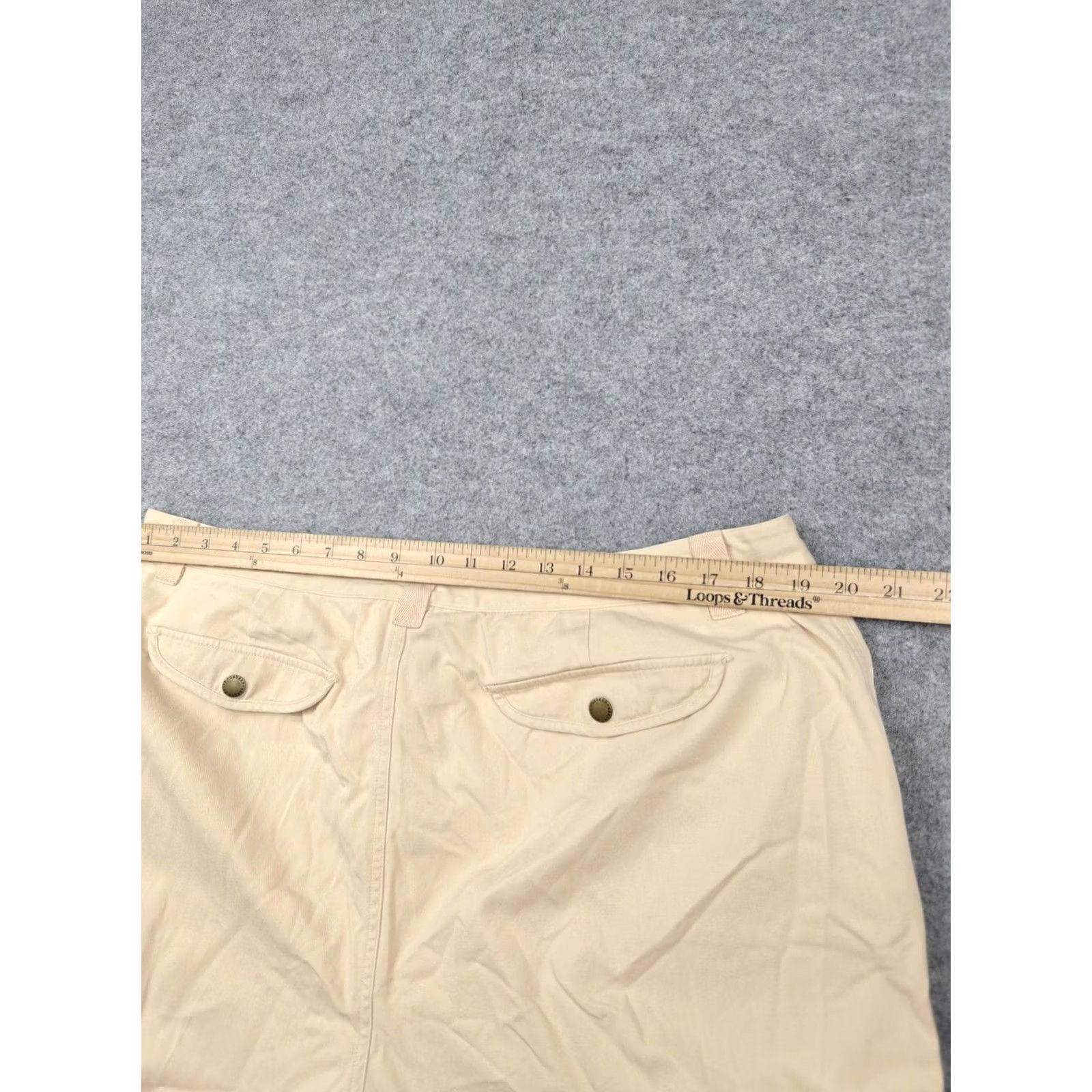 Ralph Lauren Lauren Ralph Lauren Pants Womens 22W Beige Cargo Twill Capri Crop Pockets Size 40" / US 18 - 5 Thumbnail