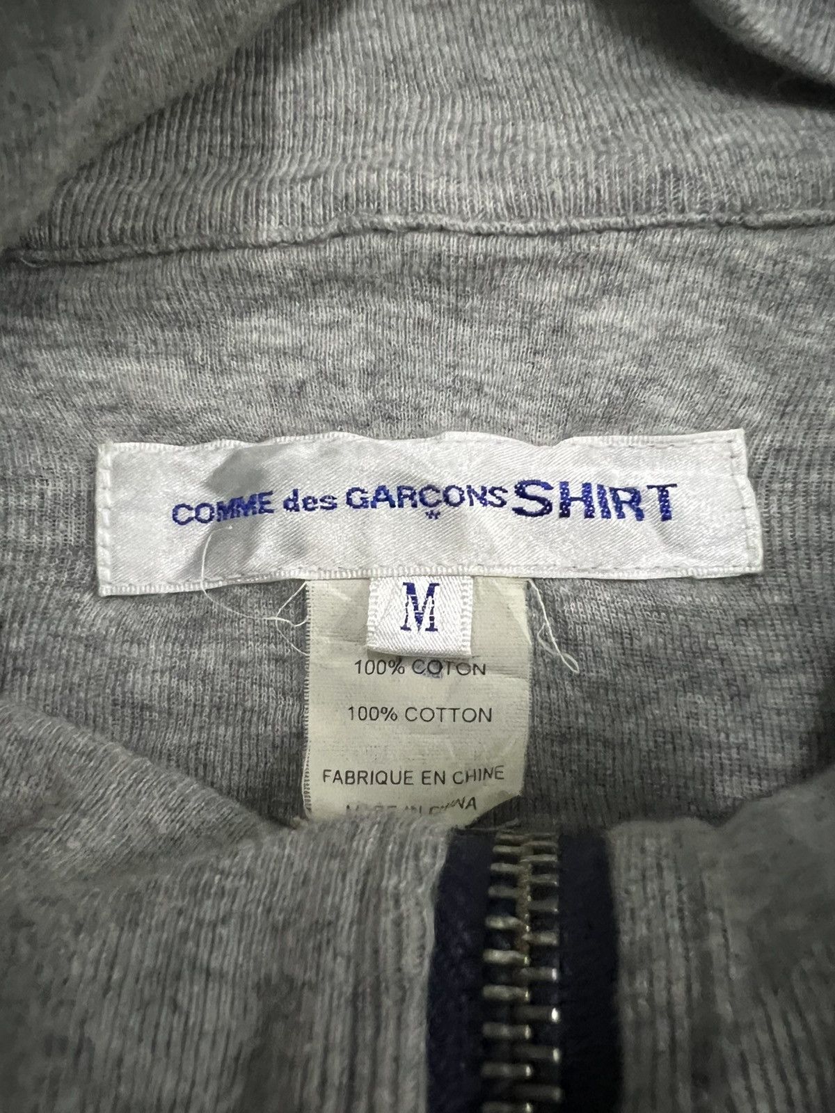 Comme des Garcons AW16 Border Striped Big Utility Pocket Zipper Mock Neck Swtr Size US M / EU 48-50 / 2 - 8 Thumbnail