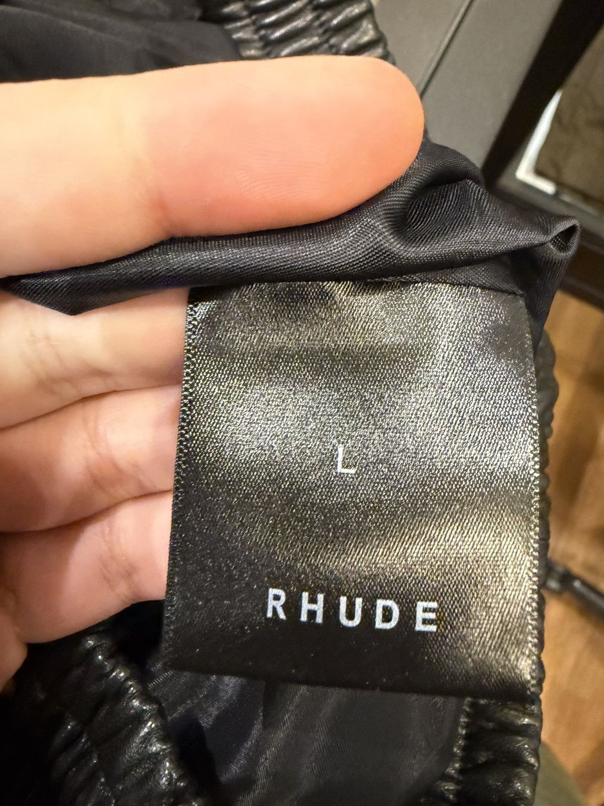 Rhude Rhude SS21 Black Leather Shorts Size US 30 / EU 46 - 4 Thumbnail