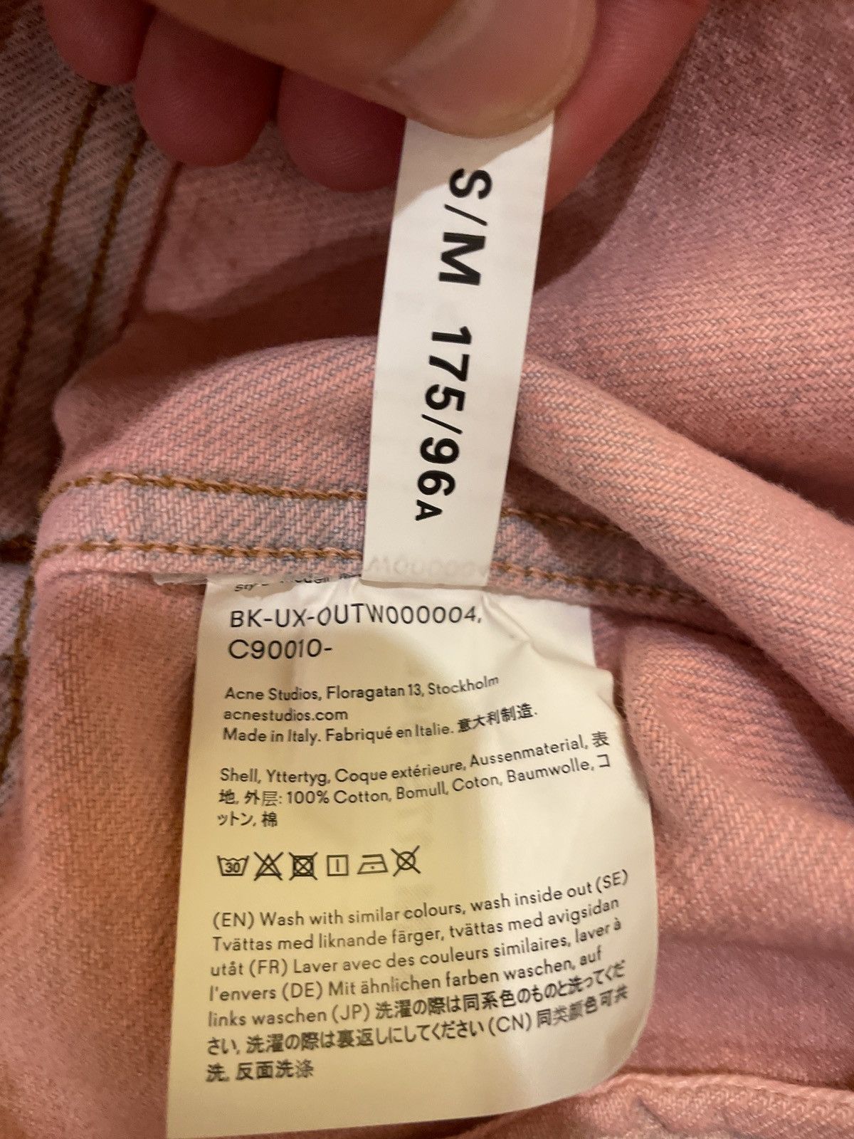 Acne Studios Pink Acne Studios Blå Konst 2000 Denim Jacket Size US M / EU 48-50 / 2 - 9 Thumbnail