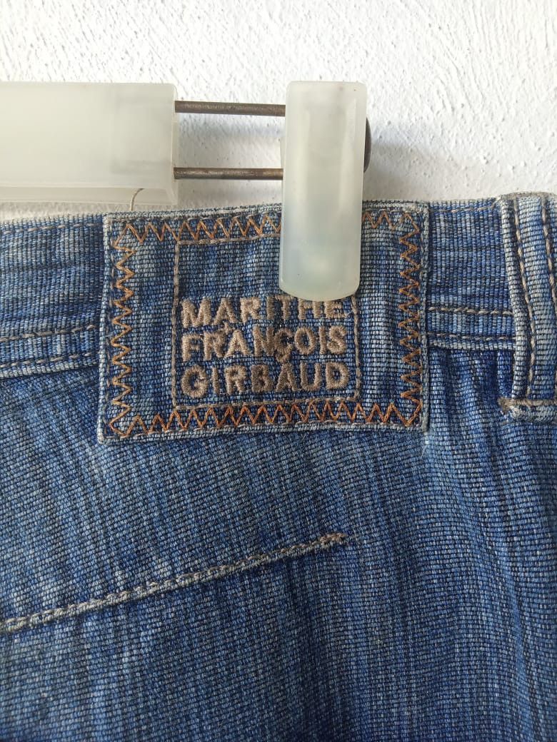 Marithe + Francois Girbaud MFG Distressed Embroidered Spellout Big Logo Baggy Jeans Size US 38 / EU 54 - 11 Thumbnail