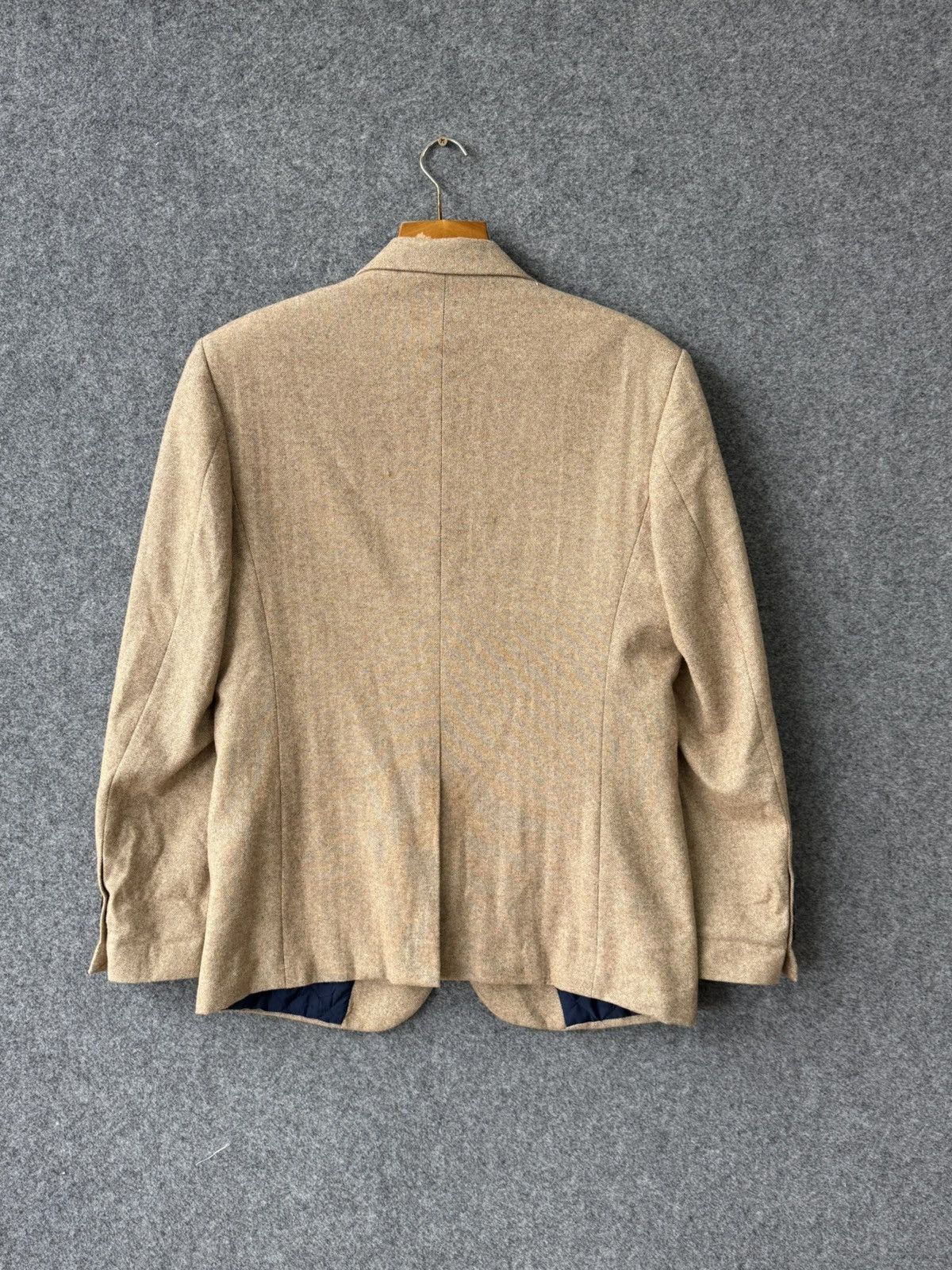 Other Hockerty handmade beige wool blazer quilted lining size L Size 52R - 7 Thumbnail