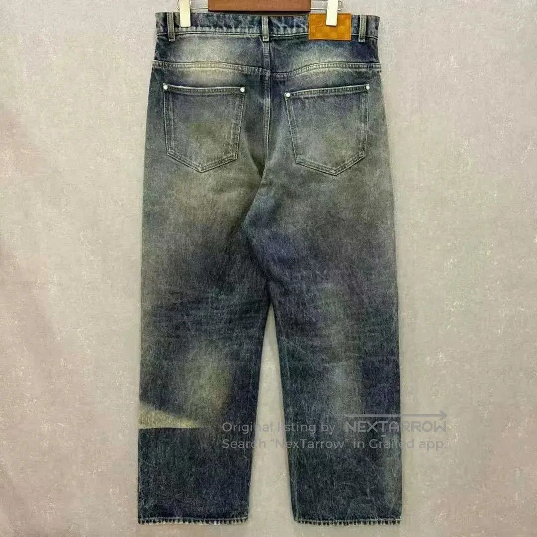 Louis Vuitton Louis Vuitton Wash Leather Logo Denim Pants. Size US 33 - 2 Thumbnail