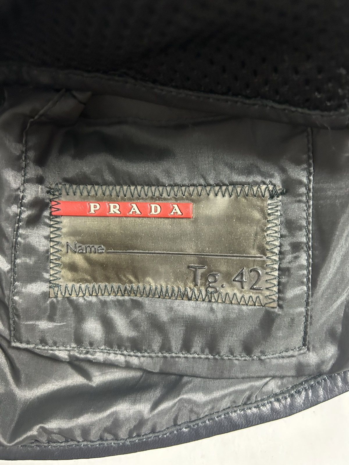 Prada Vintage 00’s Prada Sport Mesh/Leather Biker Jacket Size M / US 6-8 / IT 42-44 - 6 Thumbnail