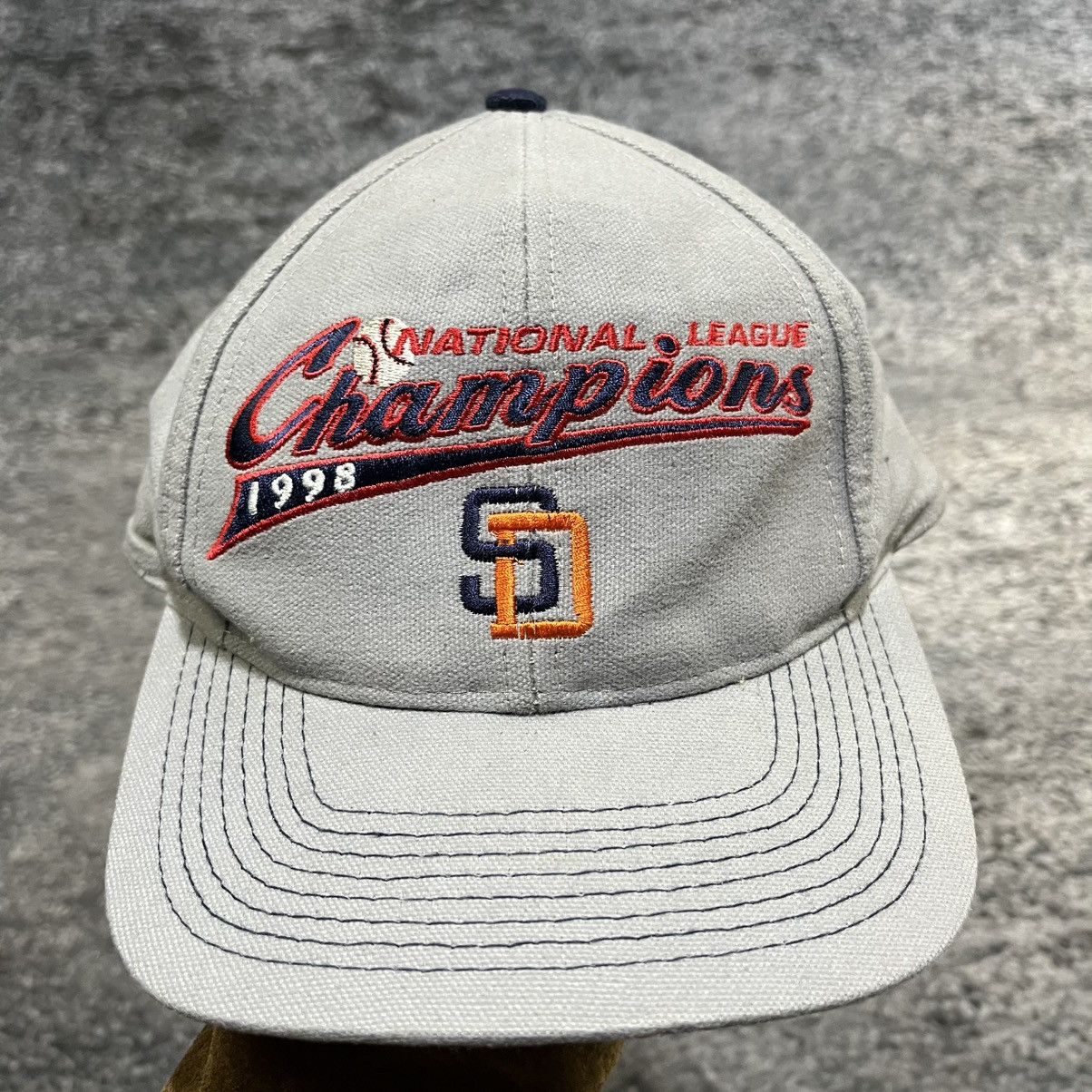Logo 7 Vintage San Diego Padres 1998 NL Champions Logo 7 Hat Size ONE SIZE - 2 Thumbnail