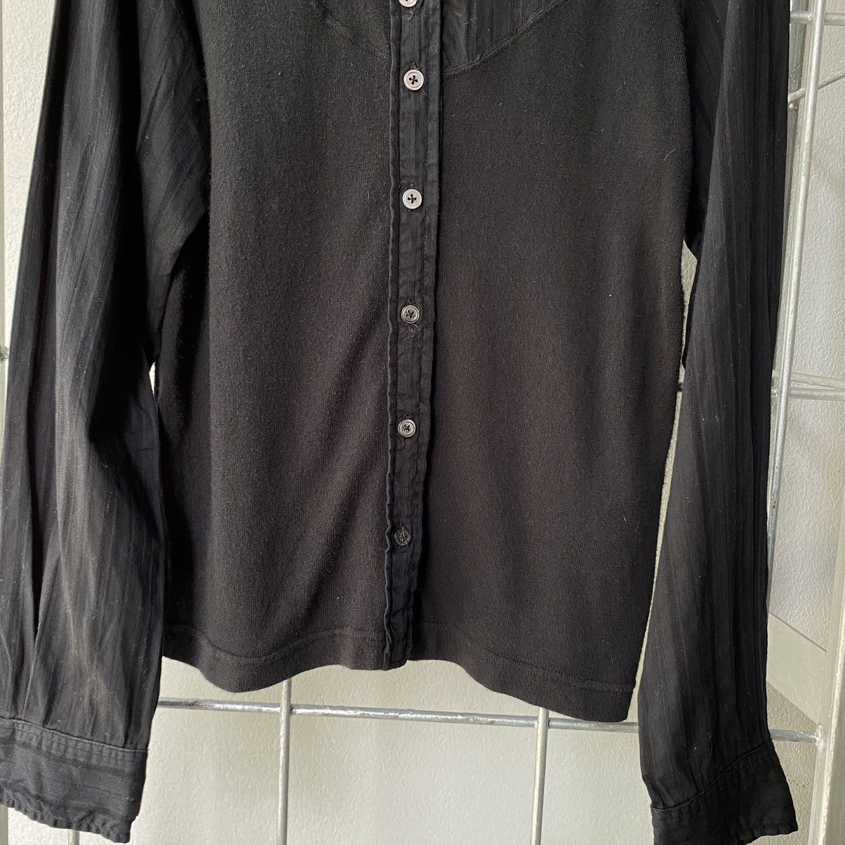 Japanese Brand A/T Black Contrast-Stitch Button-Up Shirt Size S / US 4 / IT 40 - 5 Thumbnail