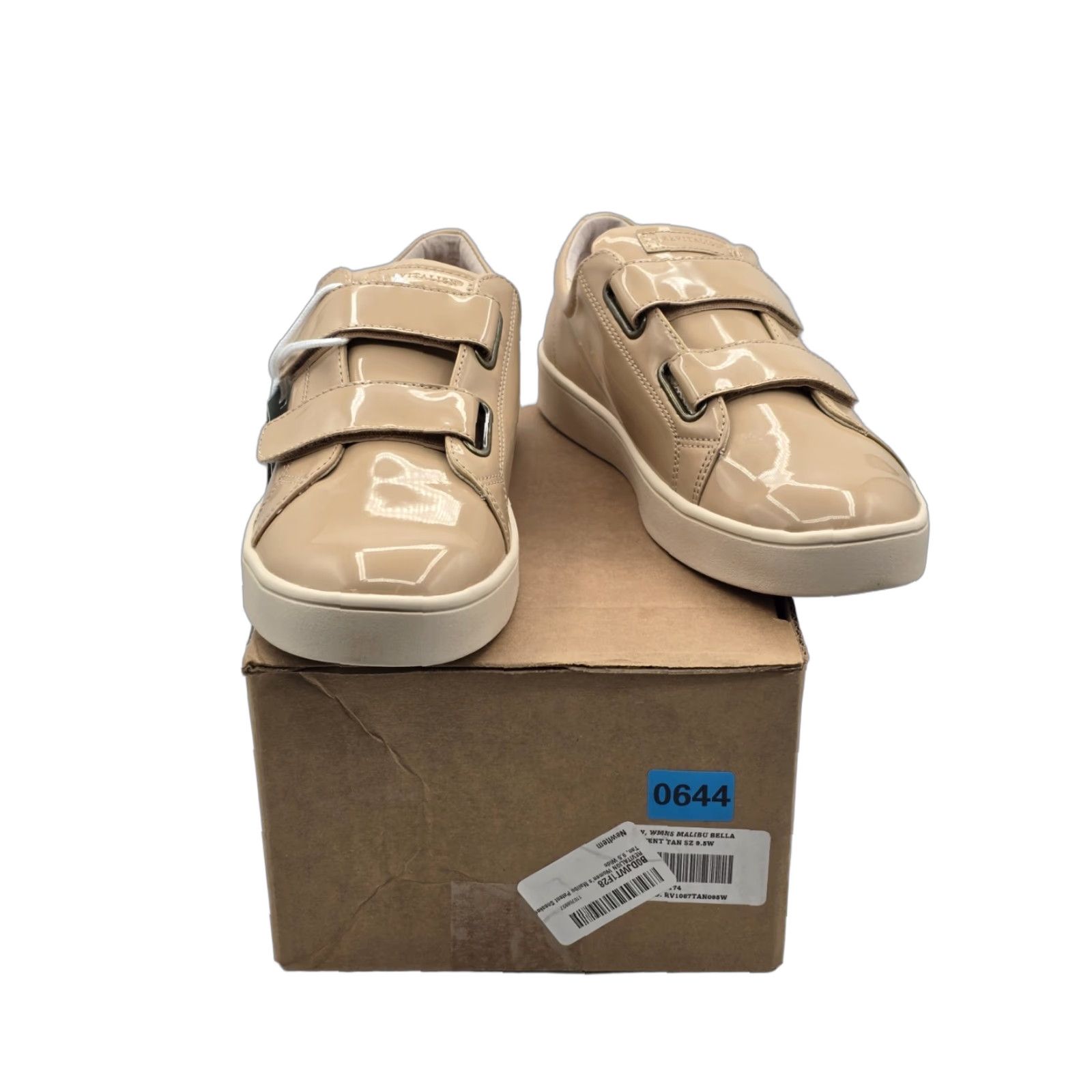 Vintage Revitalign Malibu Bella Patent Sneakers Tan Solid Sz 9.5 W Wide Women's Athletic Shoes Size US 10 / IT 40 - 1 Thumbnail