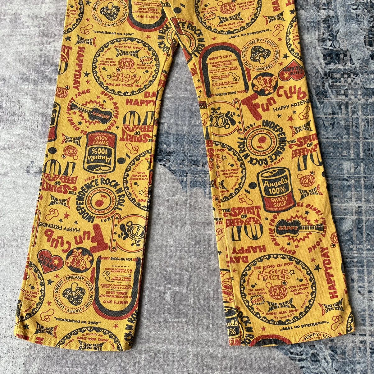 Angel Blue × Japanese Brand 2000s Angel Blue Fullprinted Denim Pants Size US 26 / EU 42 - 4 Thumbnail