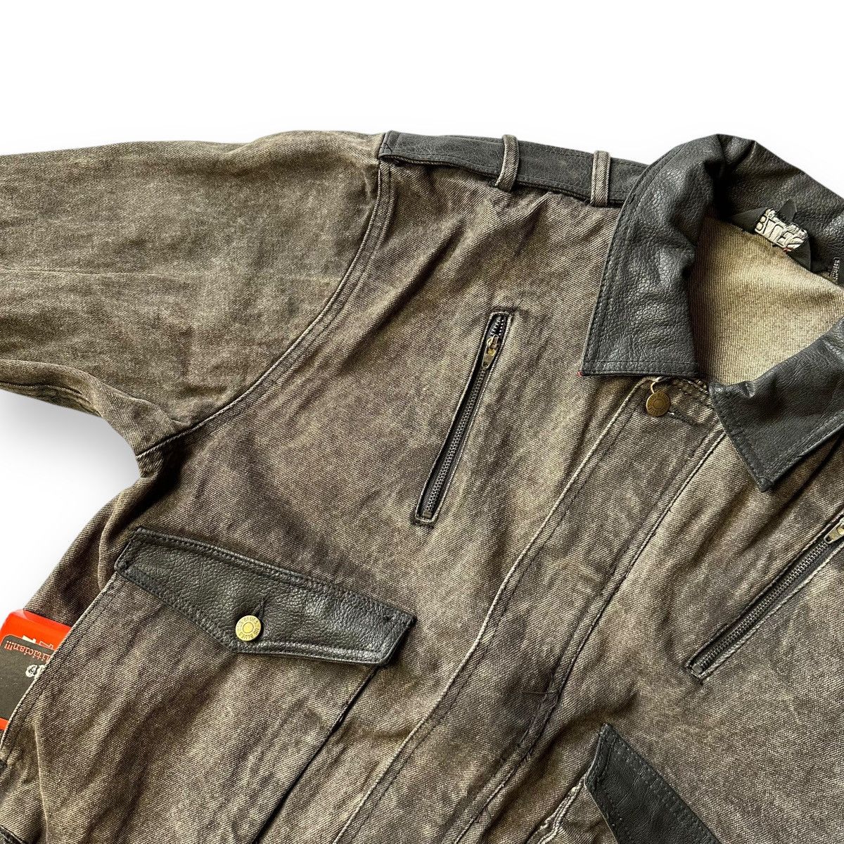 If Six Was Nine 🇯🇵 VINTAGE US BLUES DENIM + LEATHER BOMBER JACKET Size US L / EU 52-54 / 3 - 4 Thumbnail