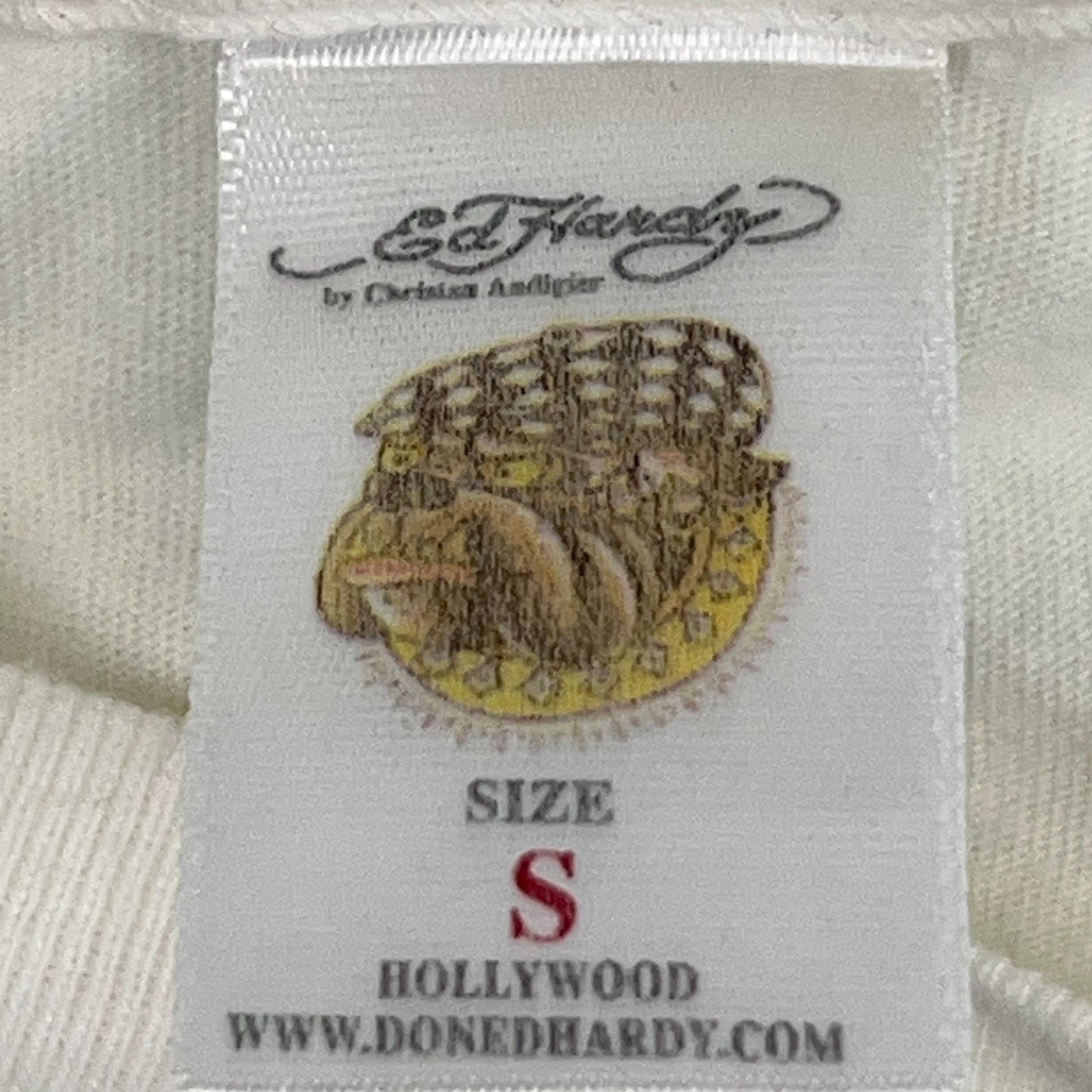 Ed Hardy Ed Hardy Smet Ripper T Shirt Christian Audigier White S Size US S / EU 44-46 / 1 - 7 Thumbnail